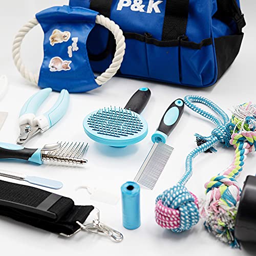 p-k-15-teiliges-tierpflege-spielset-blau-f-r-hunde image 4