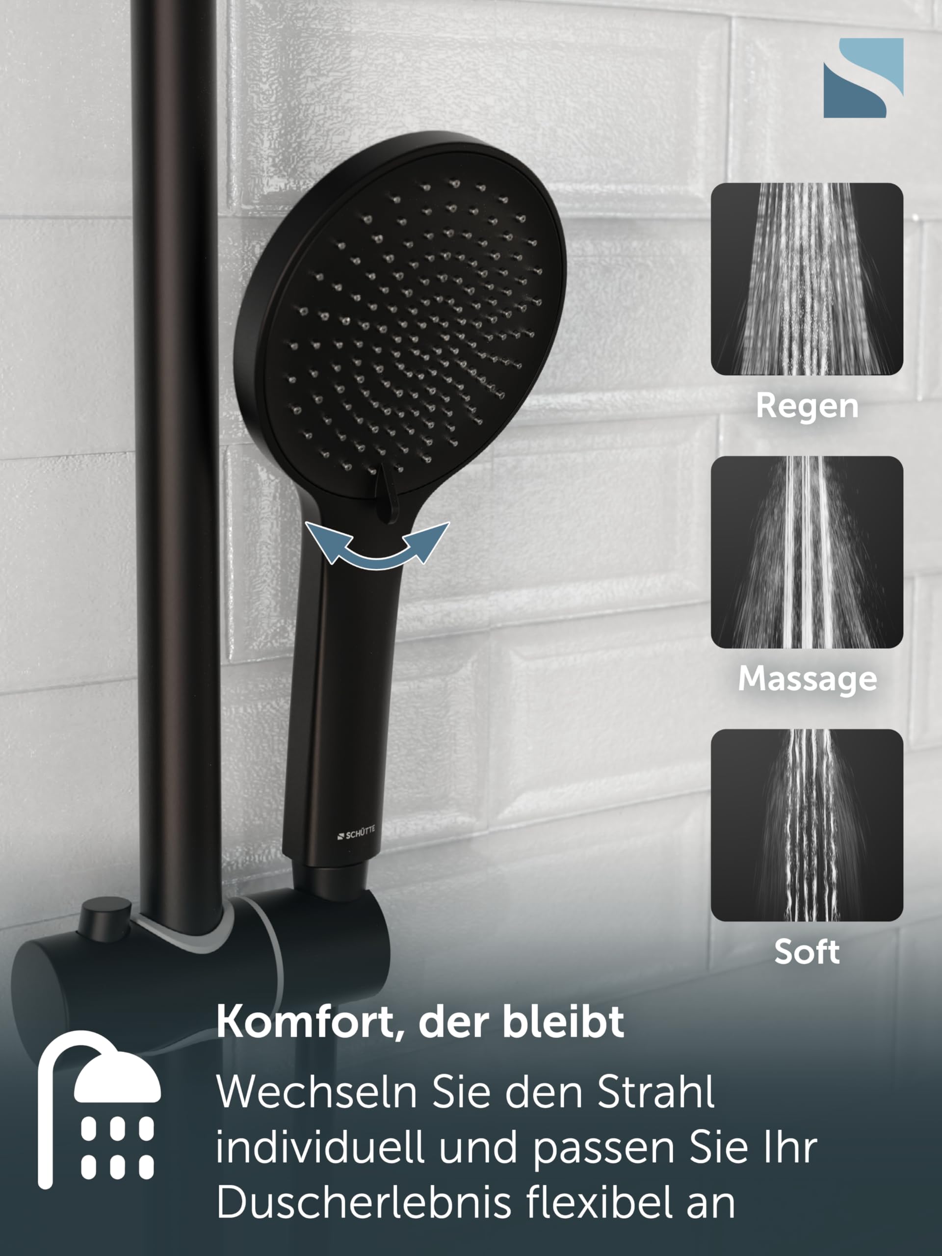 sch-tte-raven-black-series-duschstange-70-cm-mit-handbrause-und-schlauch-schwarz image 3