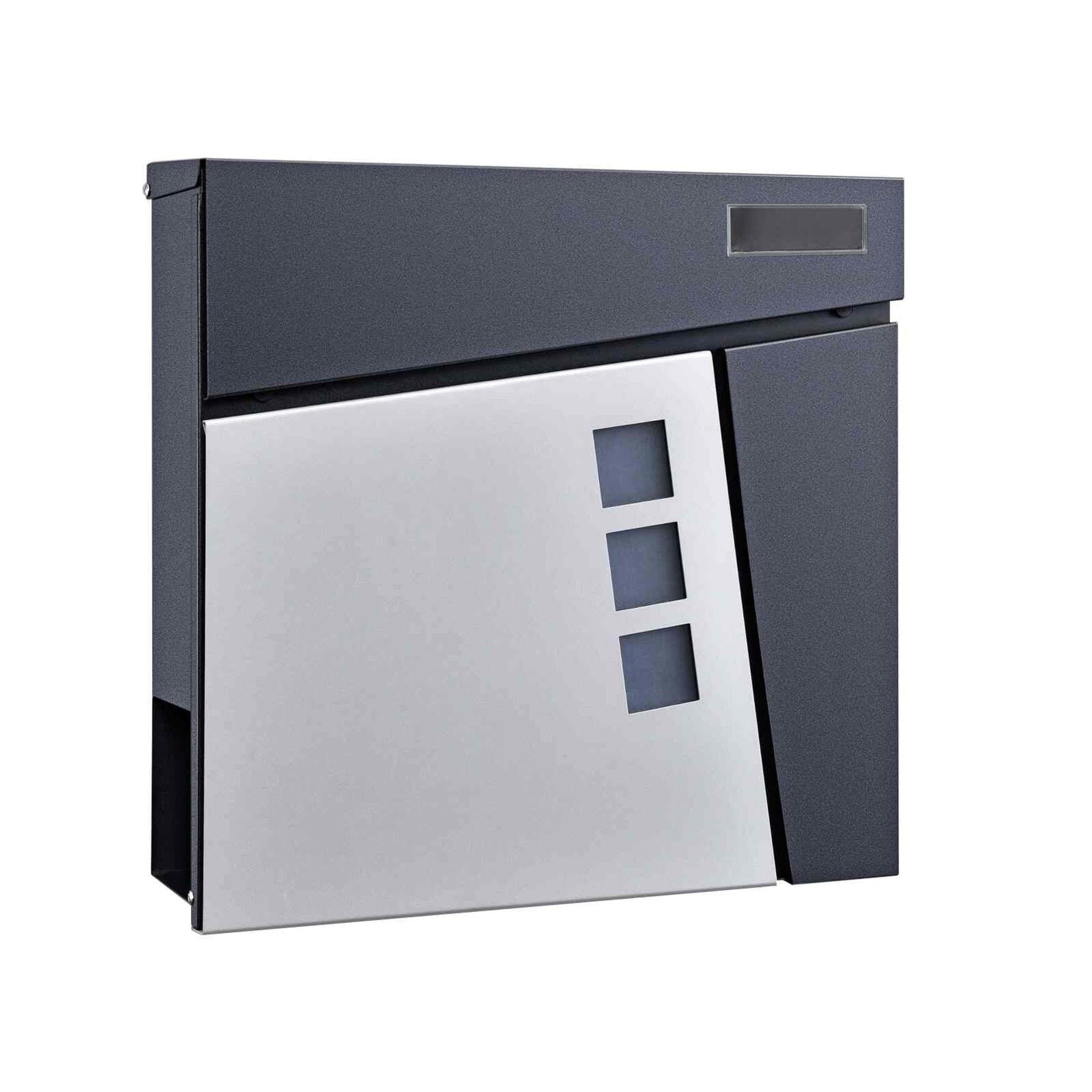 lemodo-2643-briefkasten-mit-zeitungsfach-verzinkt-din-a4-37x37x10-5-cm image 1