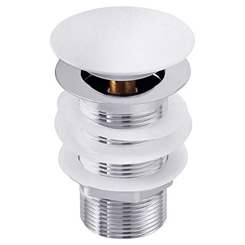 gr-nblatt-ablaufgarnitur-pop-up-ventil-f-r-waschtisch-ohne-berlauf-wei-chrom image 2
