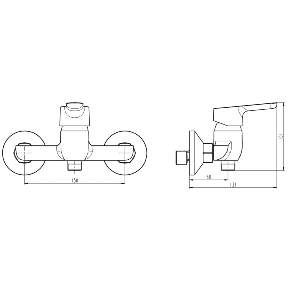 sch-tte-mischbatterie-duscharmatur-chrom-101mm-einhebelmischer image 2