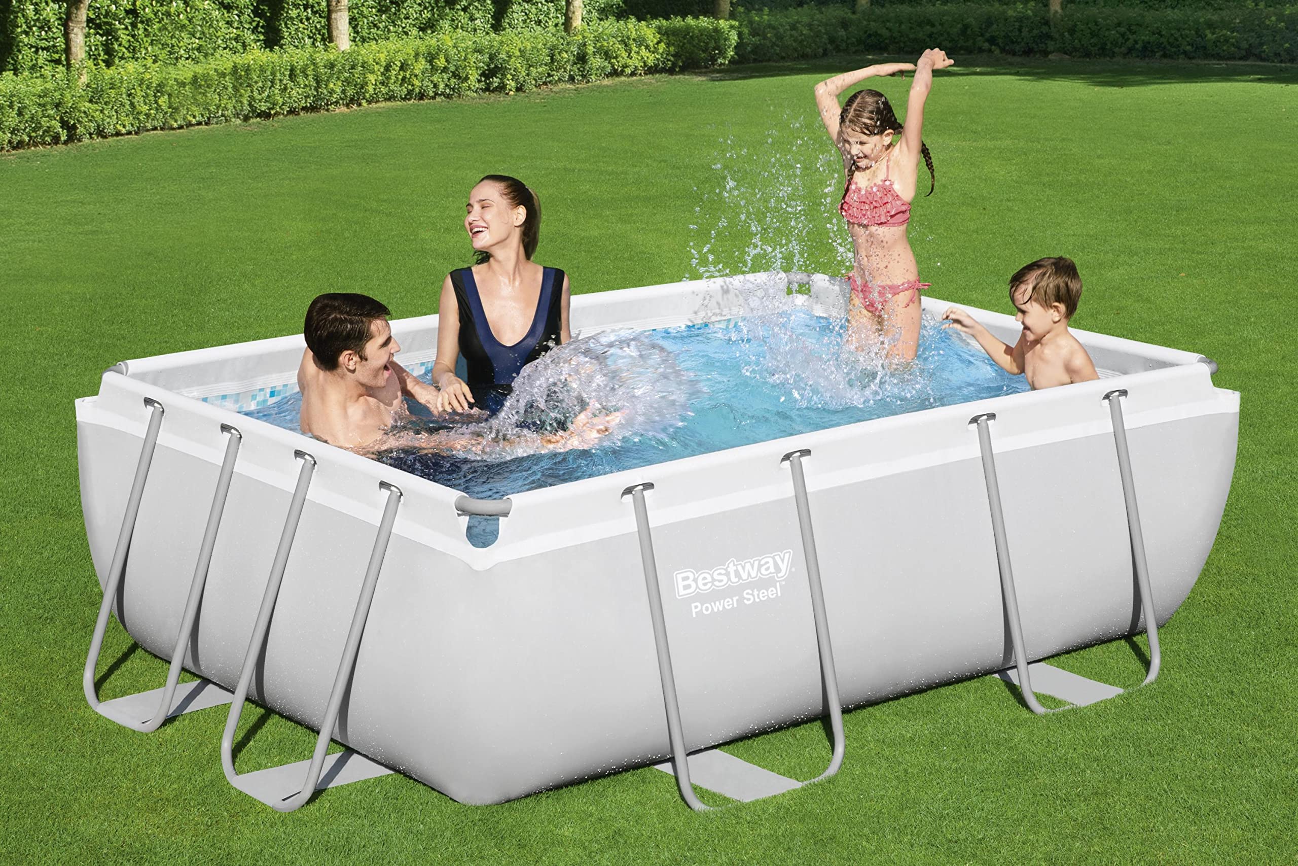 bestway-power-steel-frame-pool-set-eckig-282x196x84-cm-mit-filterpumpe image 2