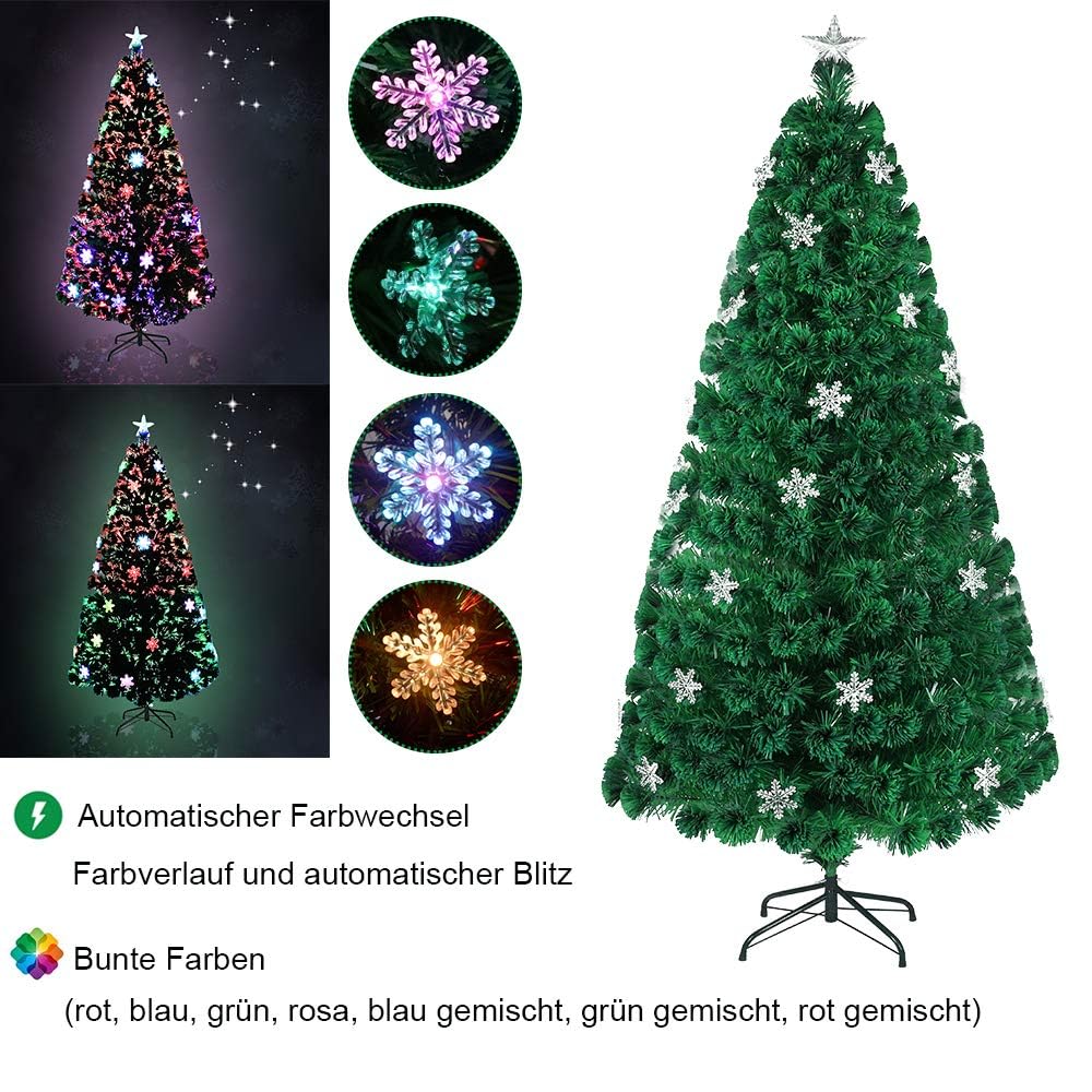 fivmen-k-nstlicher-weihnachtsbaum-240-cm-glasfaser-farbwechsel image 6