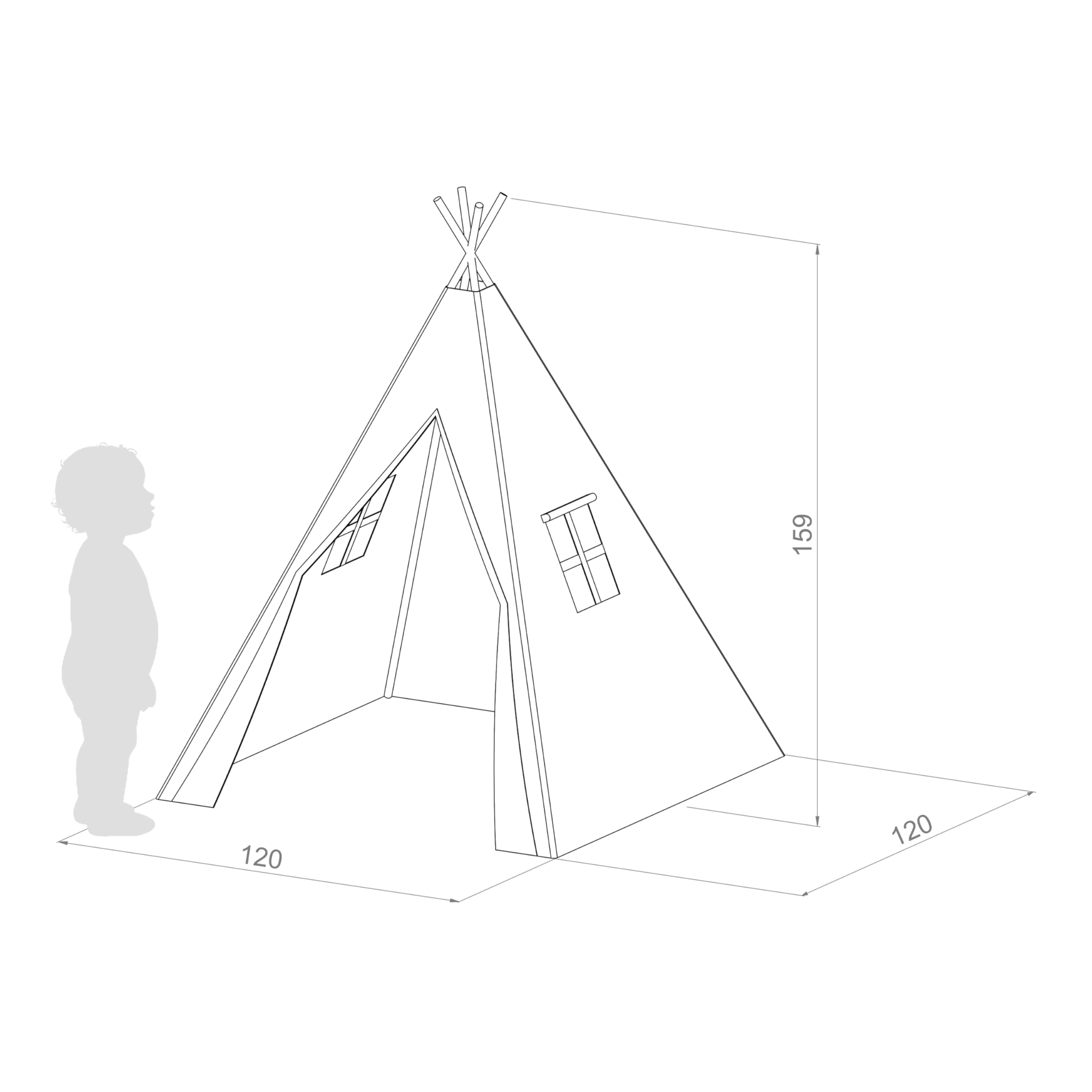 sunny-alba-tipizelt-baumwolle-creme-120-x-120-x-160-cm-f-r-kinder image 4