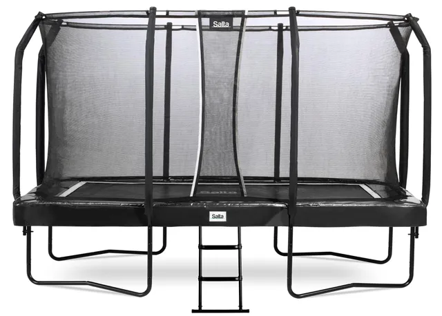 salta-first-class-trampolin-rechteckig-366x214-cm-schwarz-mit-netz-und-leiter image 1