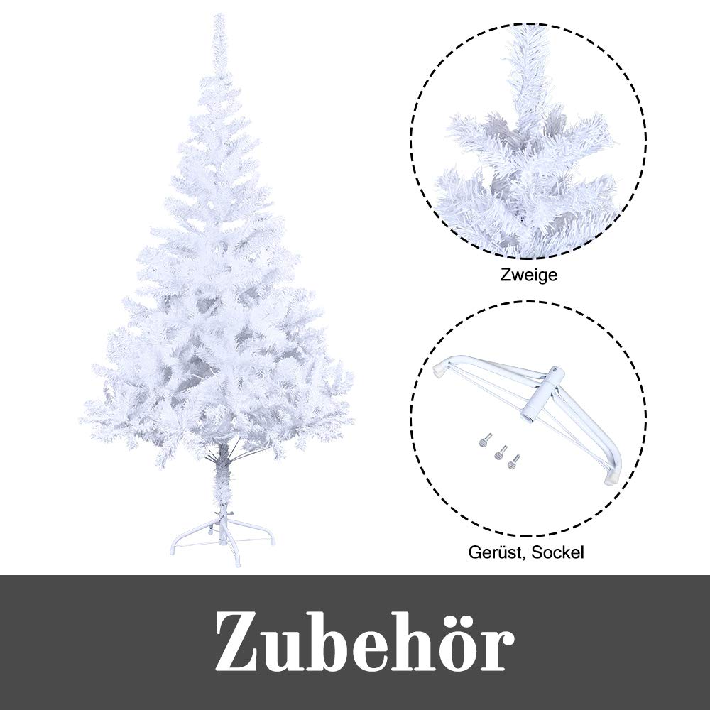 fivmen-weihnachtsbaum-k-nstlich-180-cm-wei-mit-500-spitzen image 3