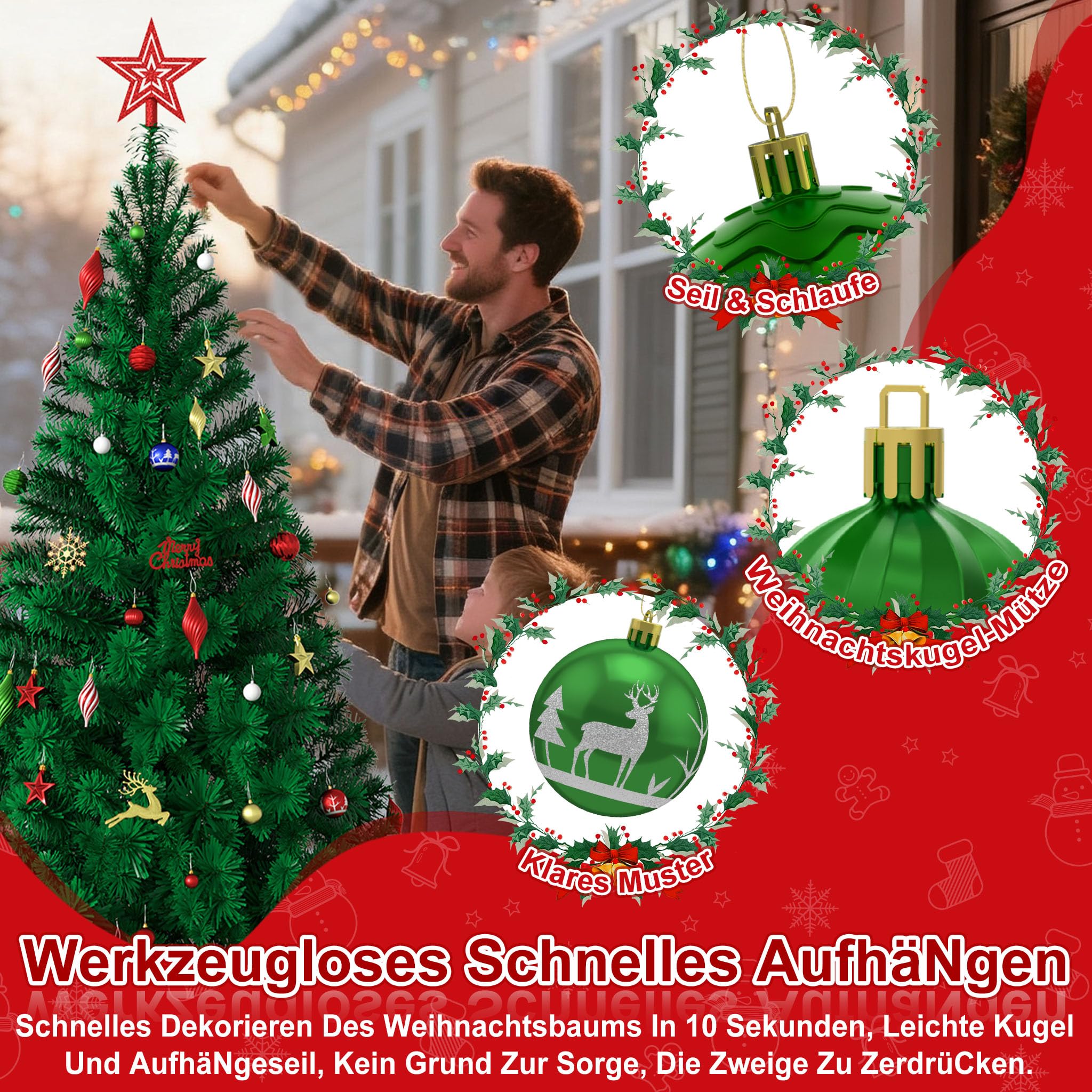 fivmen-weihnachtskugeln-gr-n-108er-set-christbaumschmuck-plastik-bruchsicher image 4