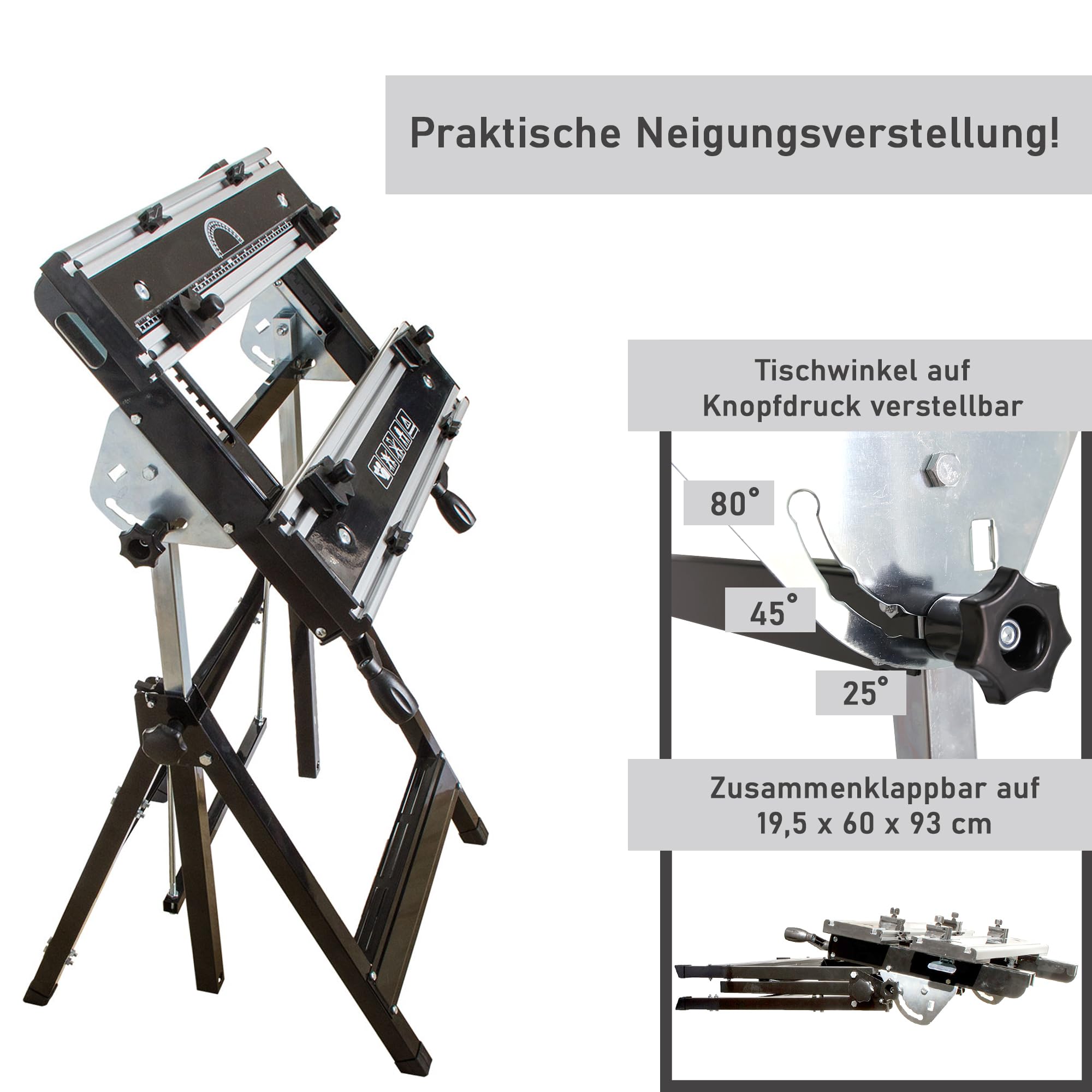lemodo-mobile-werkbank-klappbar-arbeitstisch-stahl-aluminium-neigungsverstellbar image 2