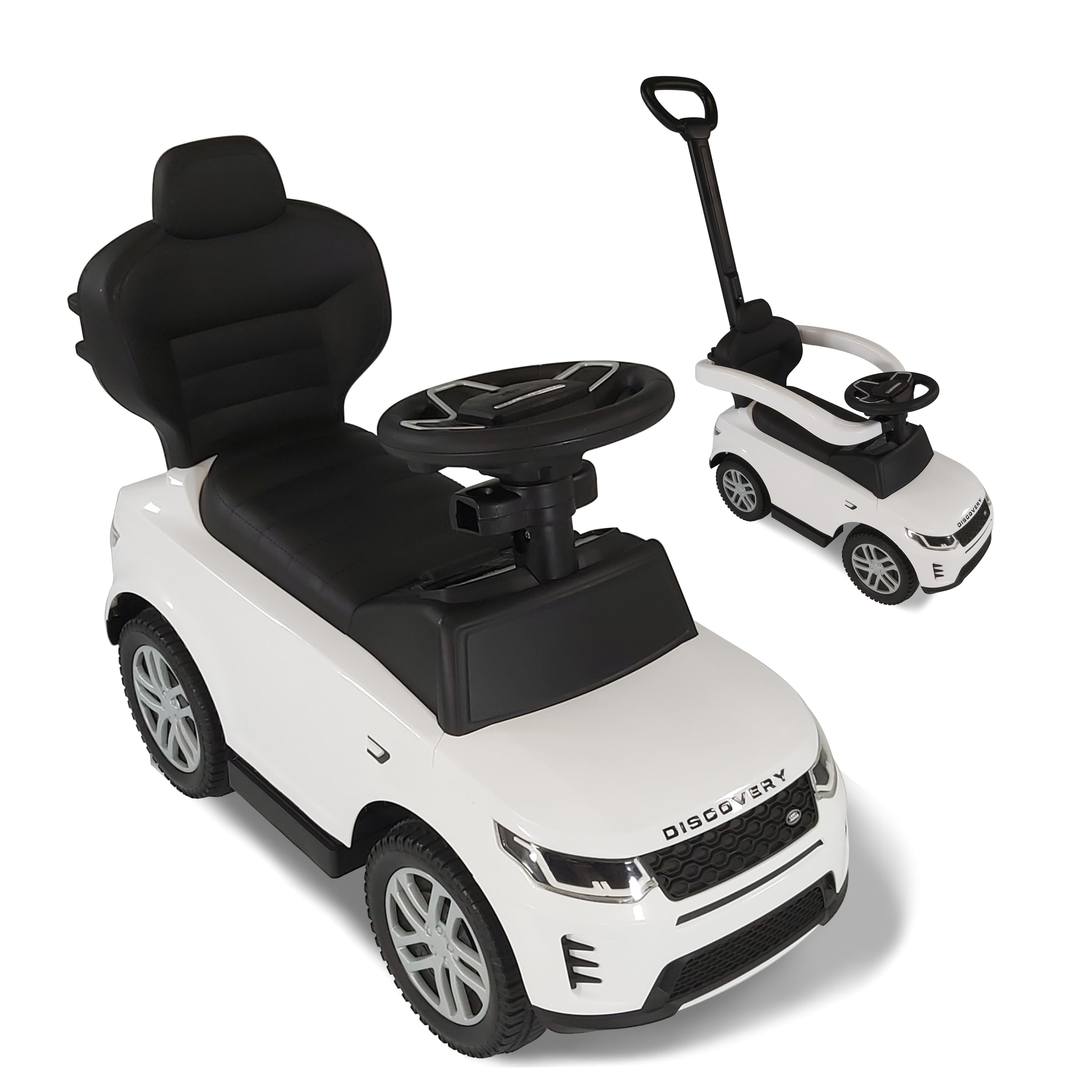 lemodo-land-rover-discovery-rutschauto-ab-1-jahr-wei-mit-schiebestange image 1