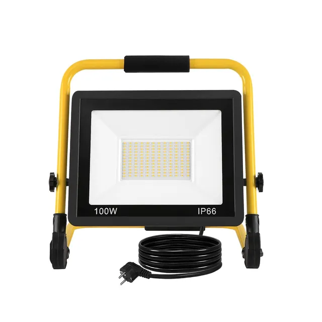 fivmen-baustrahler-led-100w-8500lm-warmwei-mit-standgestell-3-m-kabel-ip66 image 1