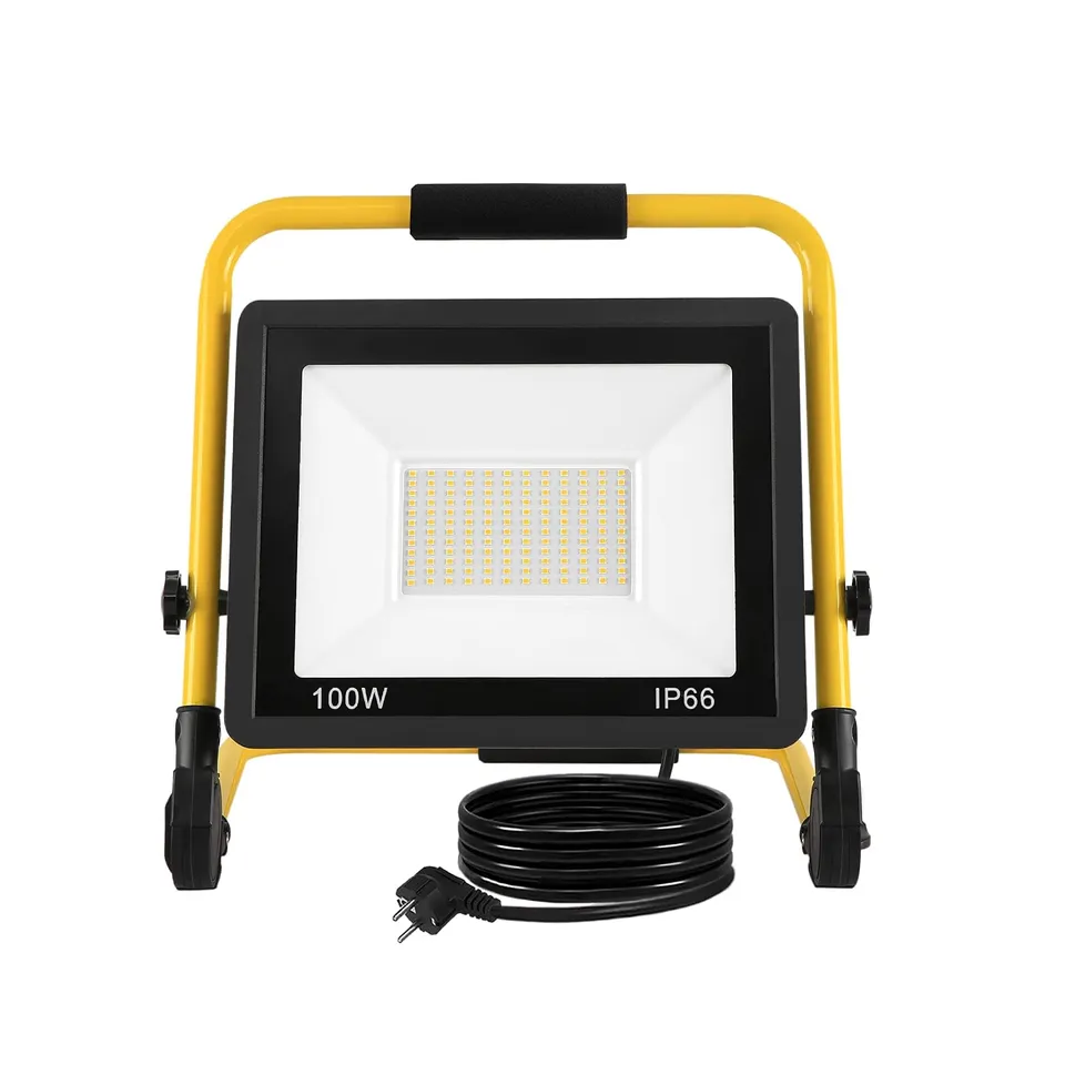 fivmen-baustrahler-led-100w-8500lm-warmwei-mit-standgestell-3-m-kabel-ip66 image 1