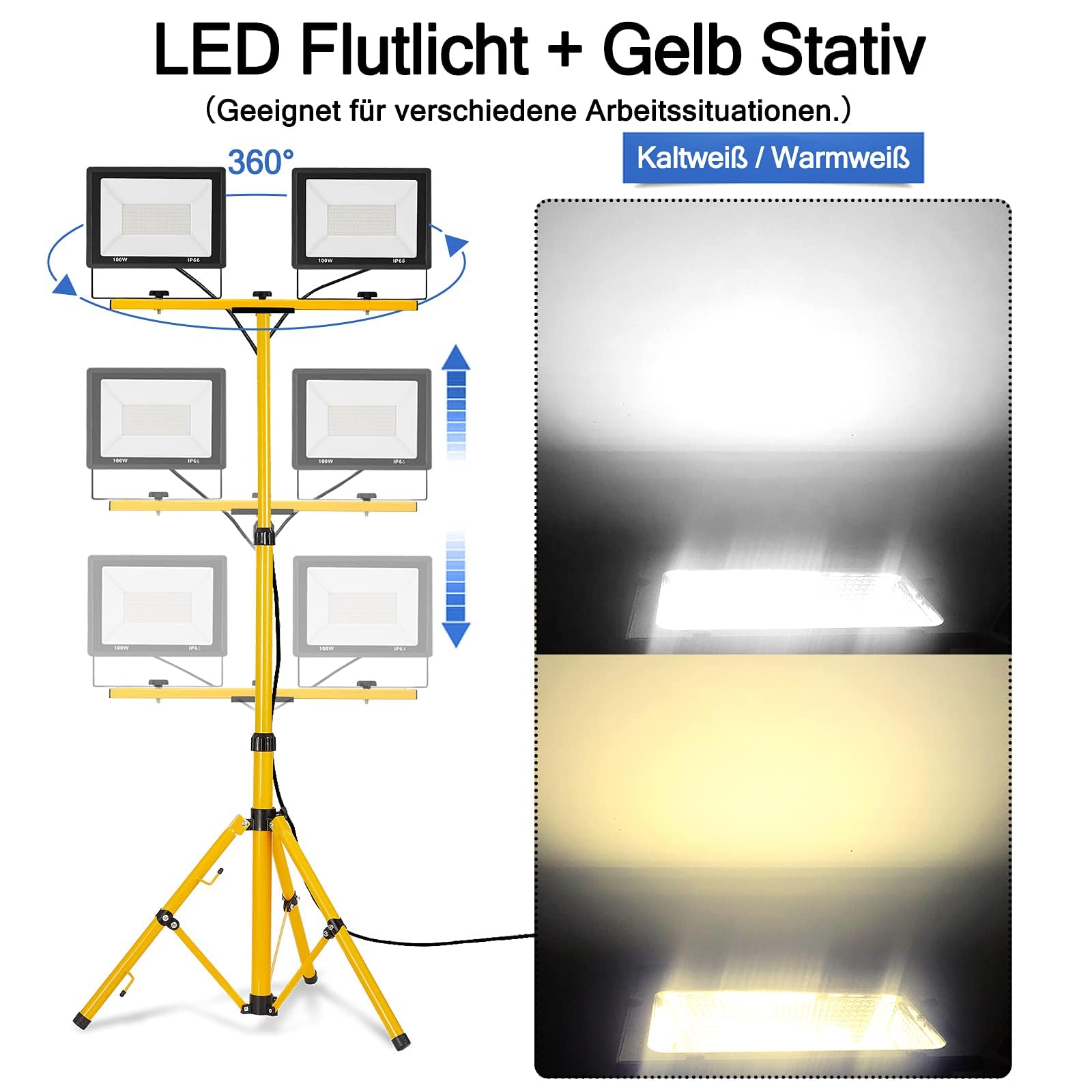 fivmen-baustrahler-2x200w-led-mit-stativ-arbeitsleuchte-16000lm-ip66-kaltwei image 5