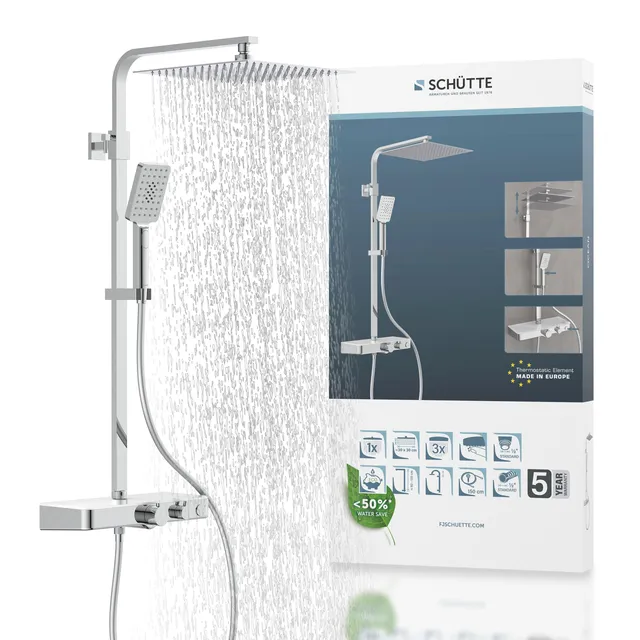 sch-tte-ocean-duschsystem-mit-thermostat-30x30-cm-kopfbrause-und-glasablage image 1