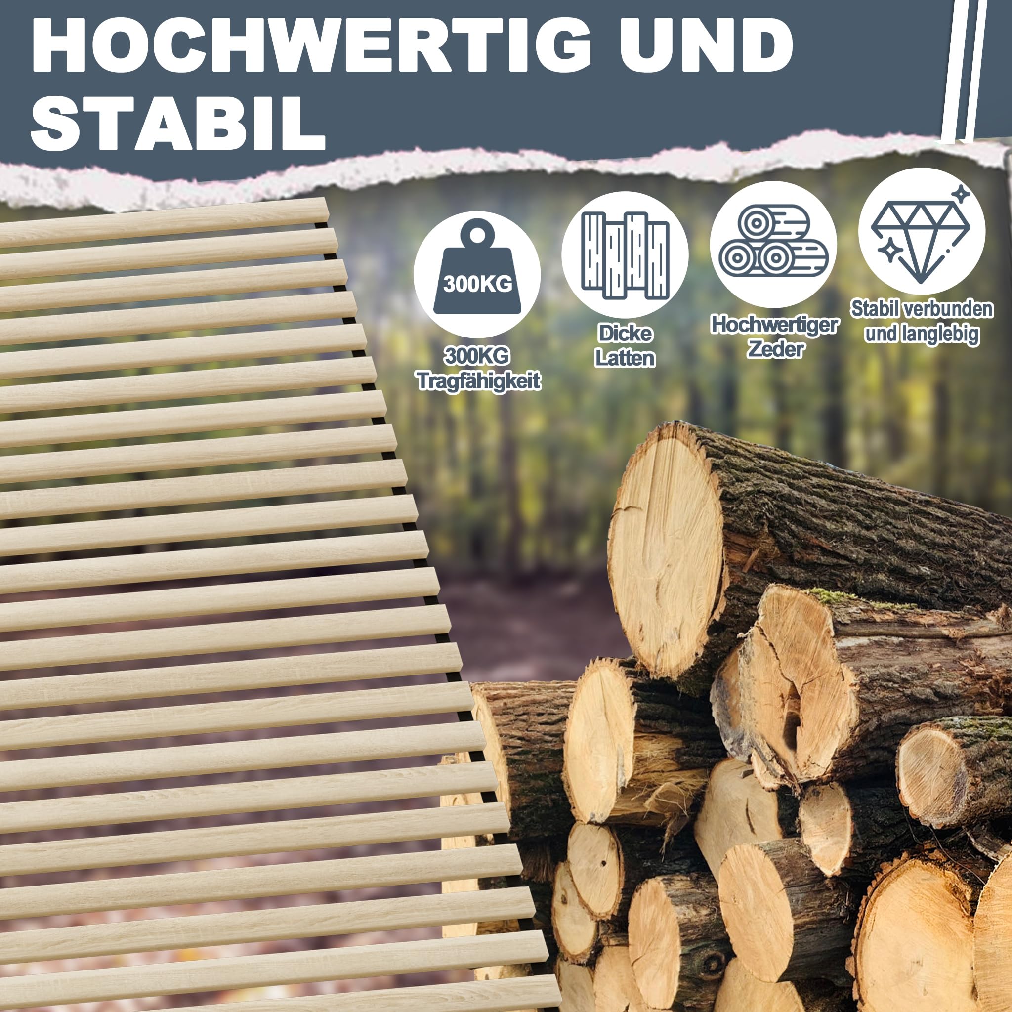 fivmen-lattenrost-90x200cm-rolllattenrost-mit-23-leisten-aus-tannenholz image 3