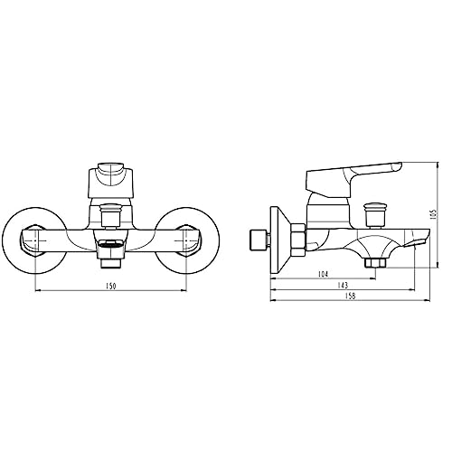 sch-tte-105-mm-mischbatterie-dusch-wannenarmatur-chrom image 4