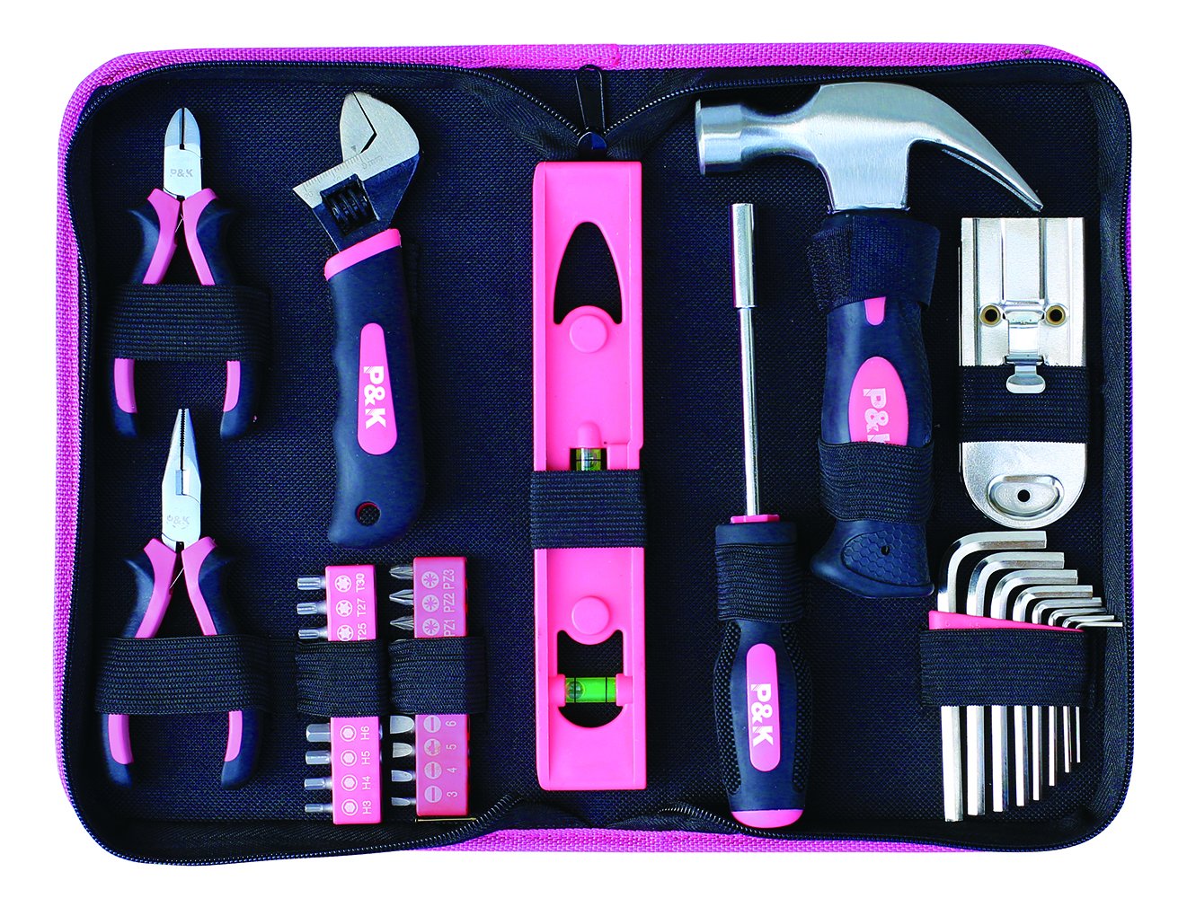 p-k-werkzeugset-35-teilig-pink-im-etui-haushalts-werkzeugkoffer-kompakt image 2