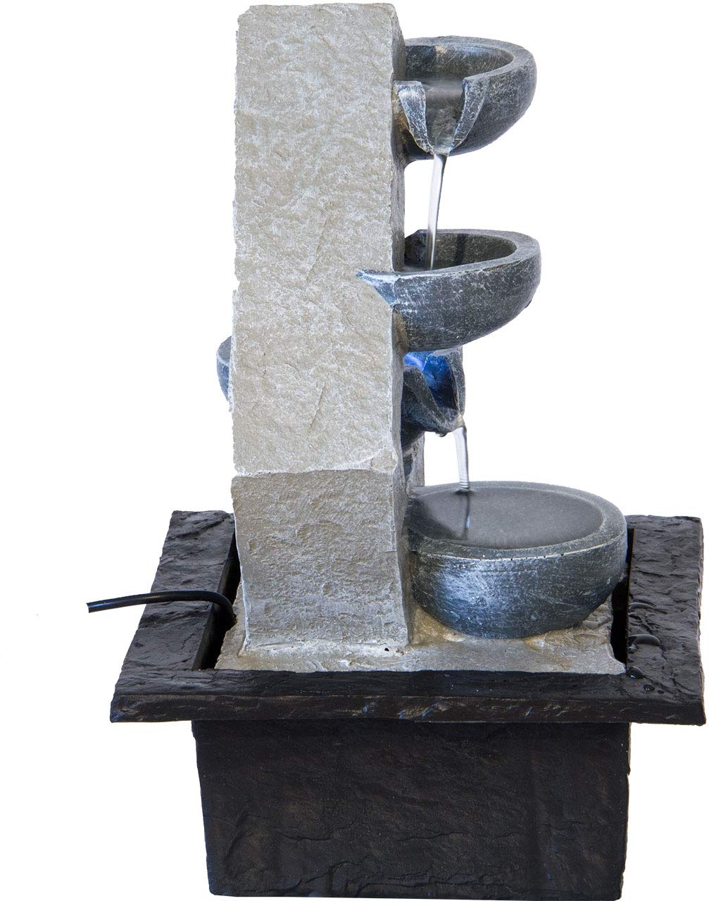 lemodo-zimmerbrunnen-tischbrunnen-beton-optik-mit-led-und-pumpe image 7