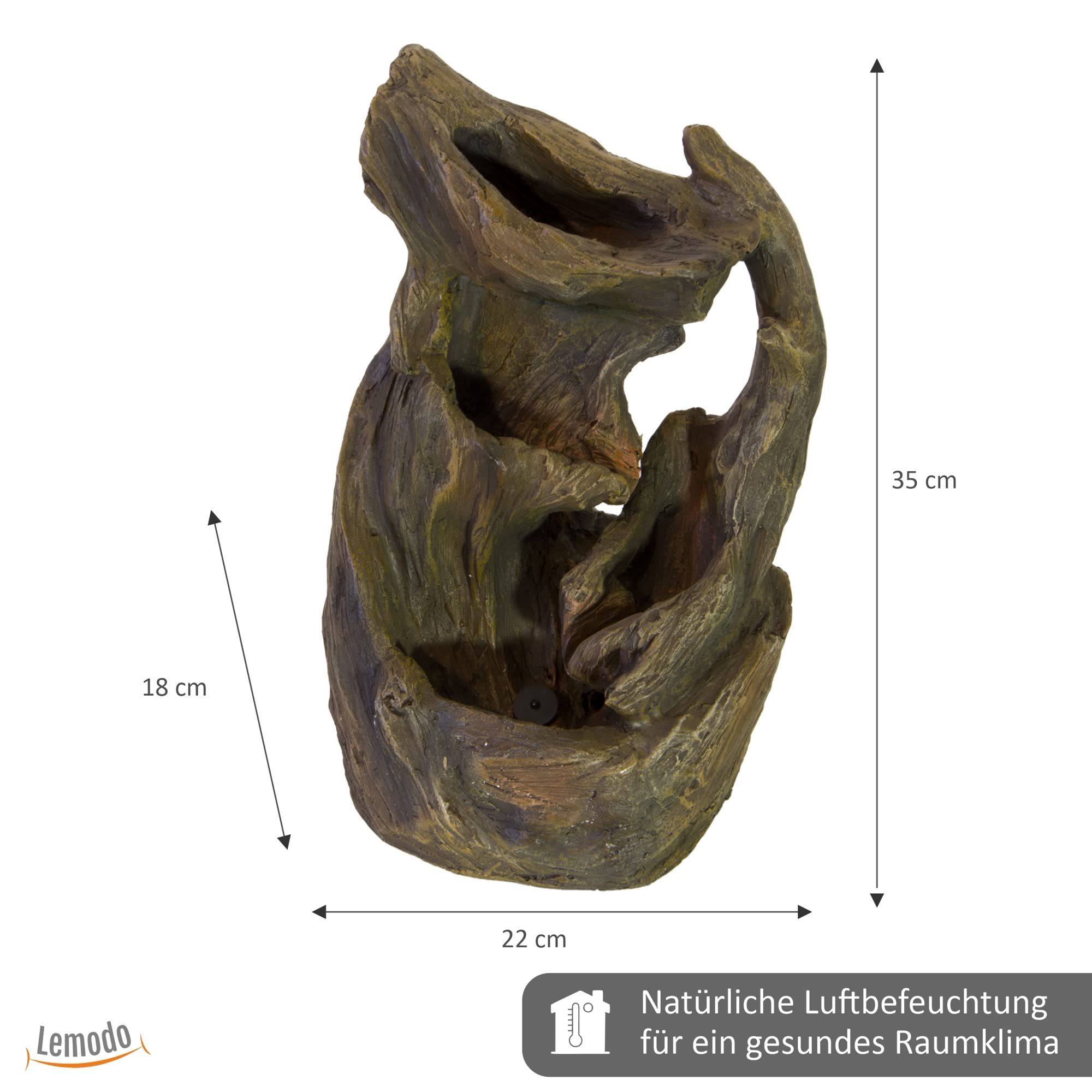 lemodo-nativ-zimmerbrunnen-holz-optik-mit-led-kaskade image 3