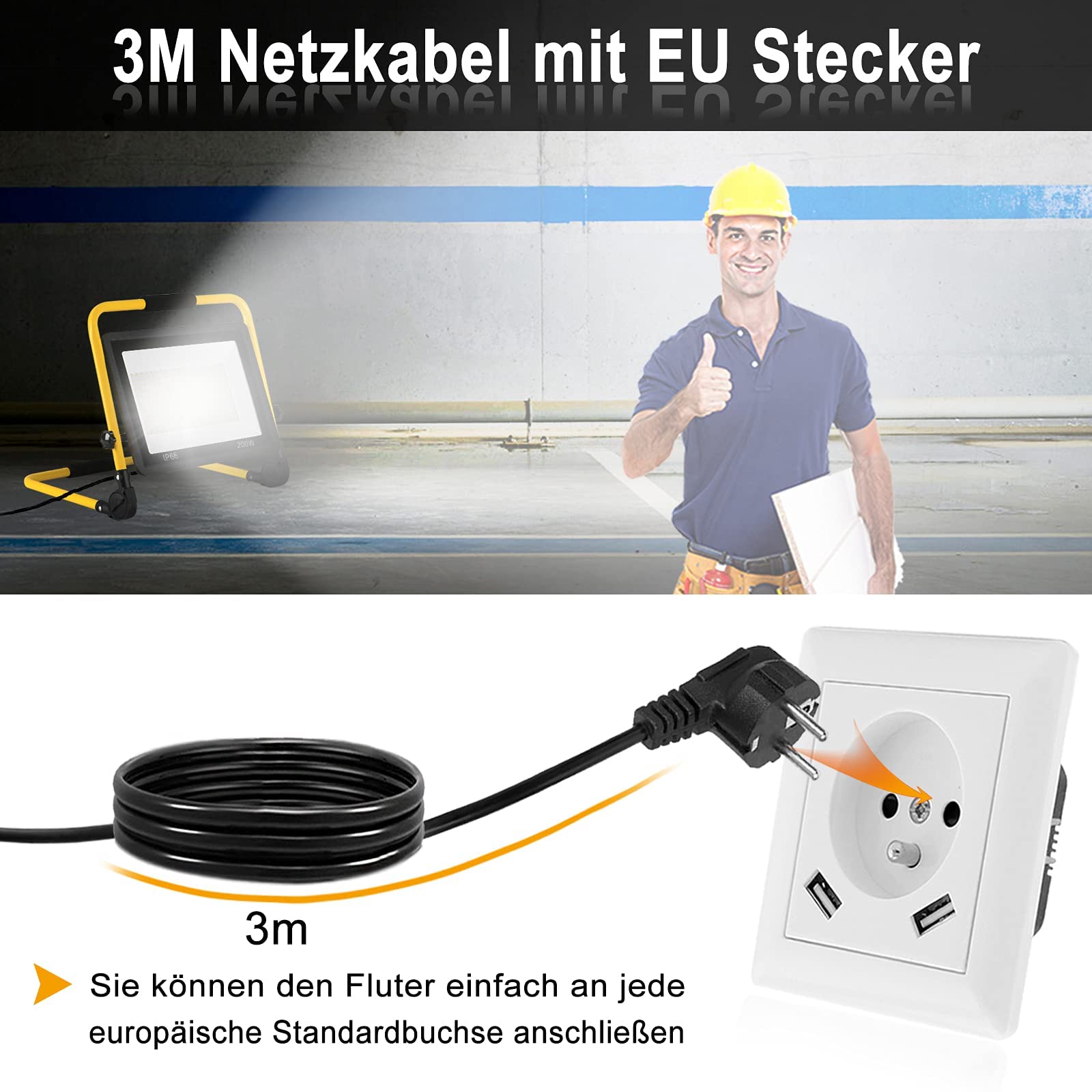 fivmen-baustrahler-led-100w-8500lm-warmwei-mit-standgestell-3-m-kabel-ip66 image 4