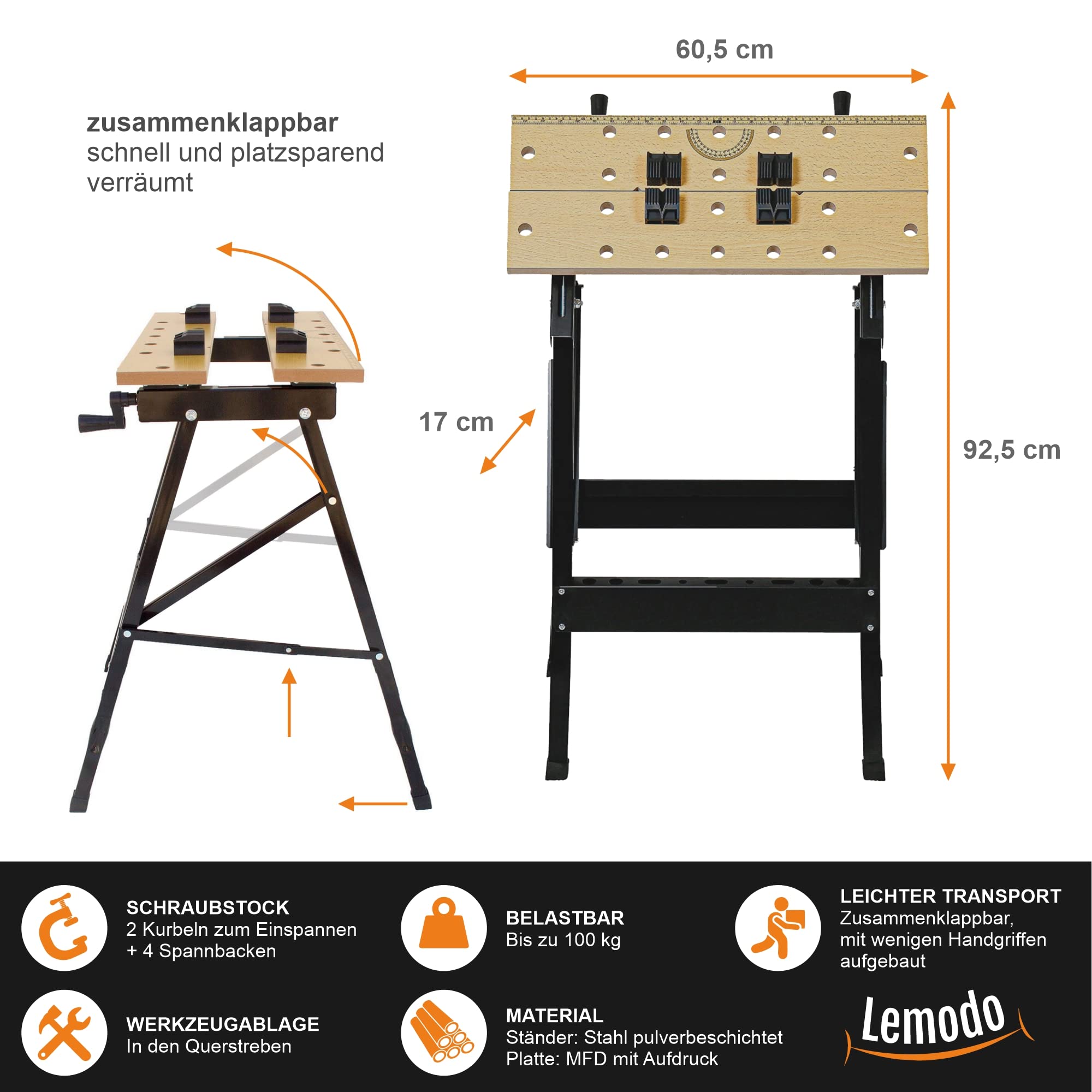lemodo-werkbank-klappbar-60-5-cm-spanntisch-100-kg image 3