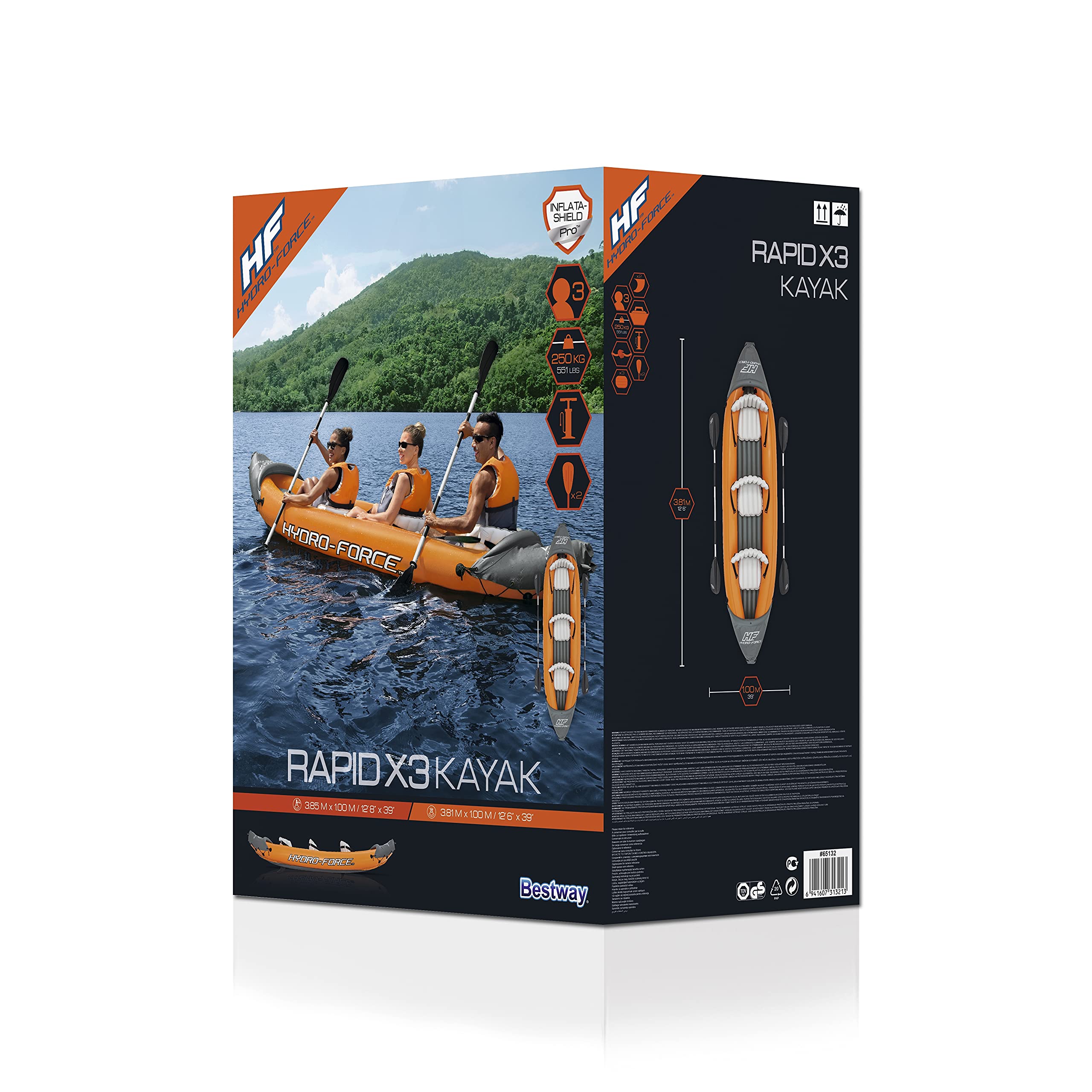 lemodo-hydro-force-lite-rapid-kajak-3-personen-381-cm-aufblasbares-set-mit-padde image 3