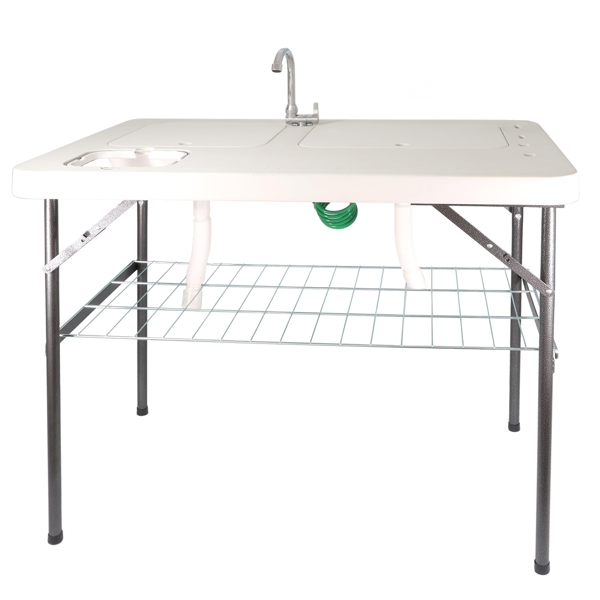 lemodo-klappbarer-filetiertisch-mit-2-sp-lbecken-mobile-camping-sp-le-outdoor image 1