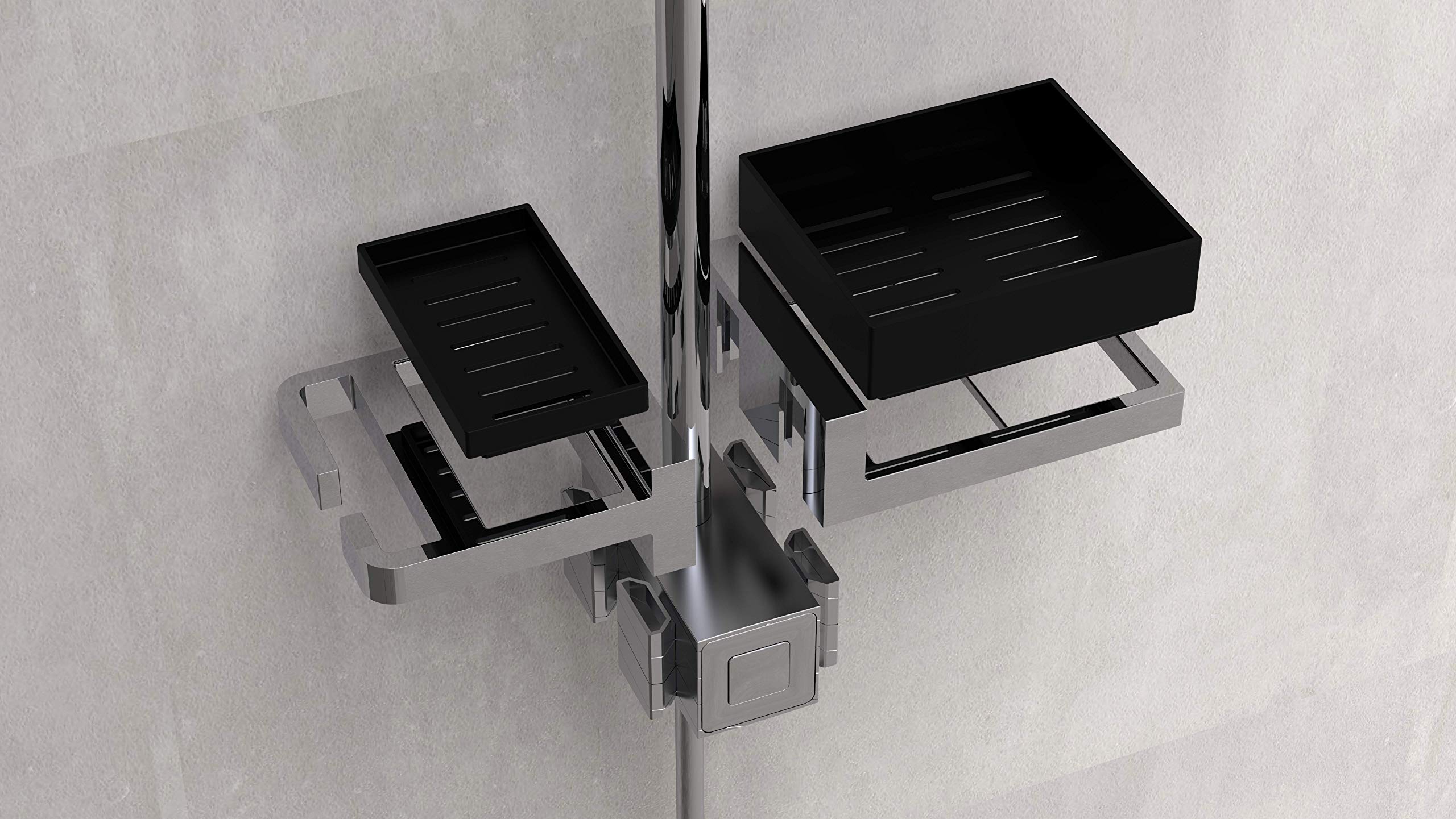 sch-tte-blueperl-duschsystem-ohne-armatur-22-5x22-5-cm-mit-ablage-chrom-schwarz image 4