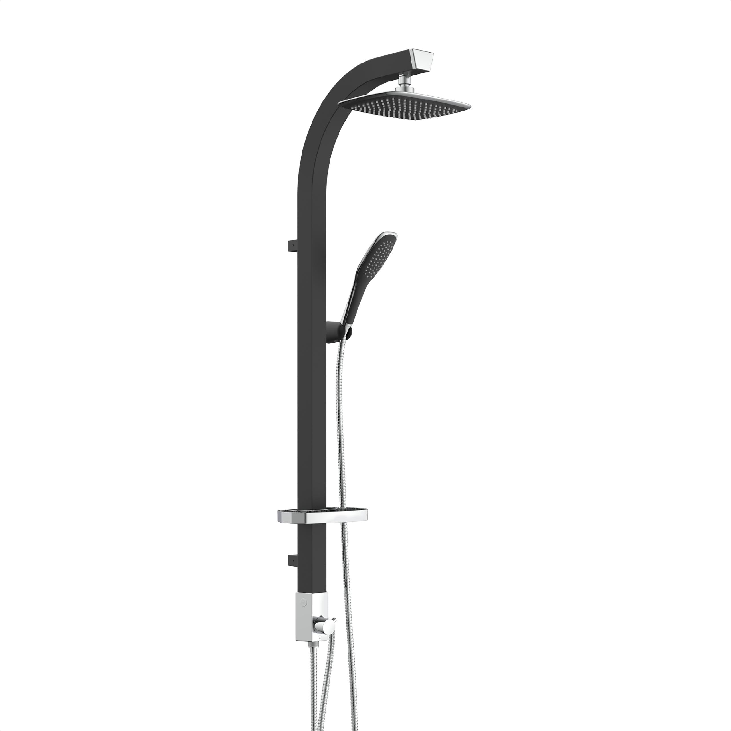 sch-tte-brausegarnitur-19153-schwarz-mit-berkopfbrause-und-handbrause image 1