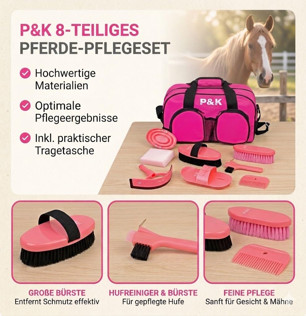 p-k-pferdepflege-set-putzset-in-pink-mit-tasche image 2