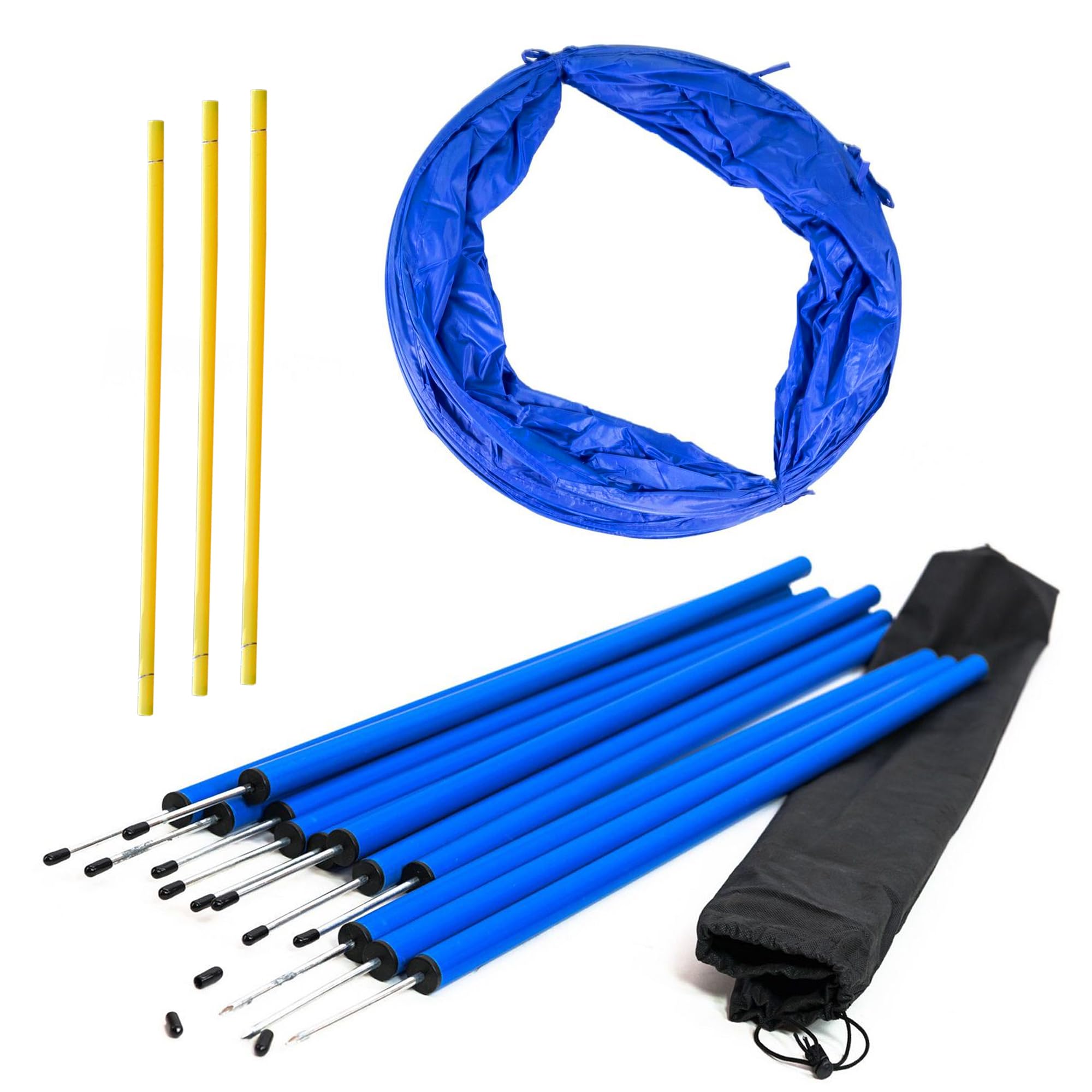 lemodo-agility-set-mit-tunnel-hundetraining-mit-h-rden-und-slalomstangen image 1