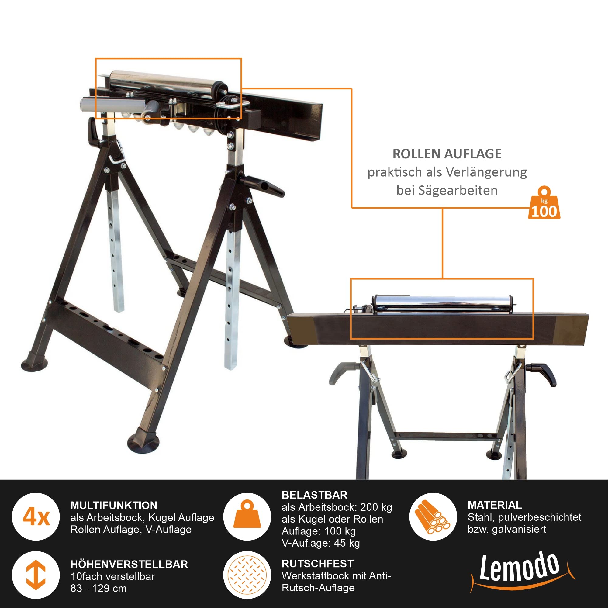 lemodo-multifunktions-arbeitsbock-4-in-1-bis-200-kg-83-129-cm-stahl image 6