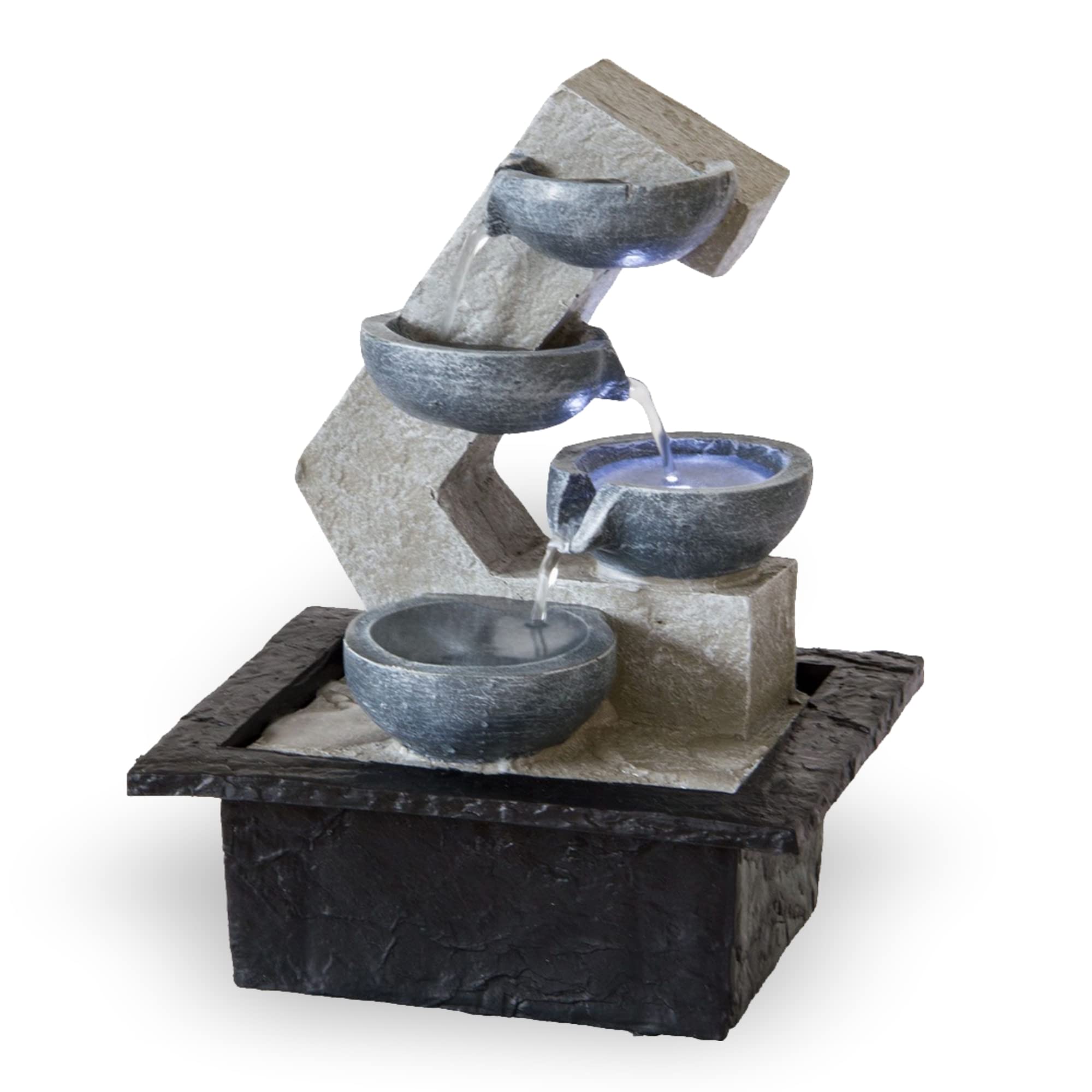lemodo-zimmerbrunnen-tischbrunnen-beton-optik-mit-led-und-pumpe image 1