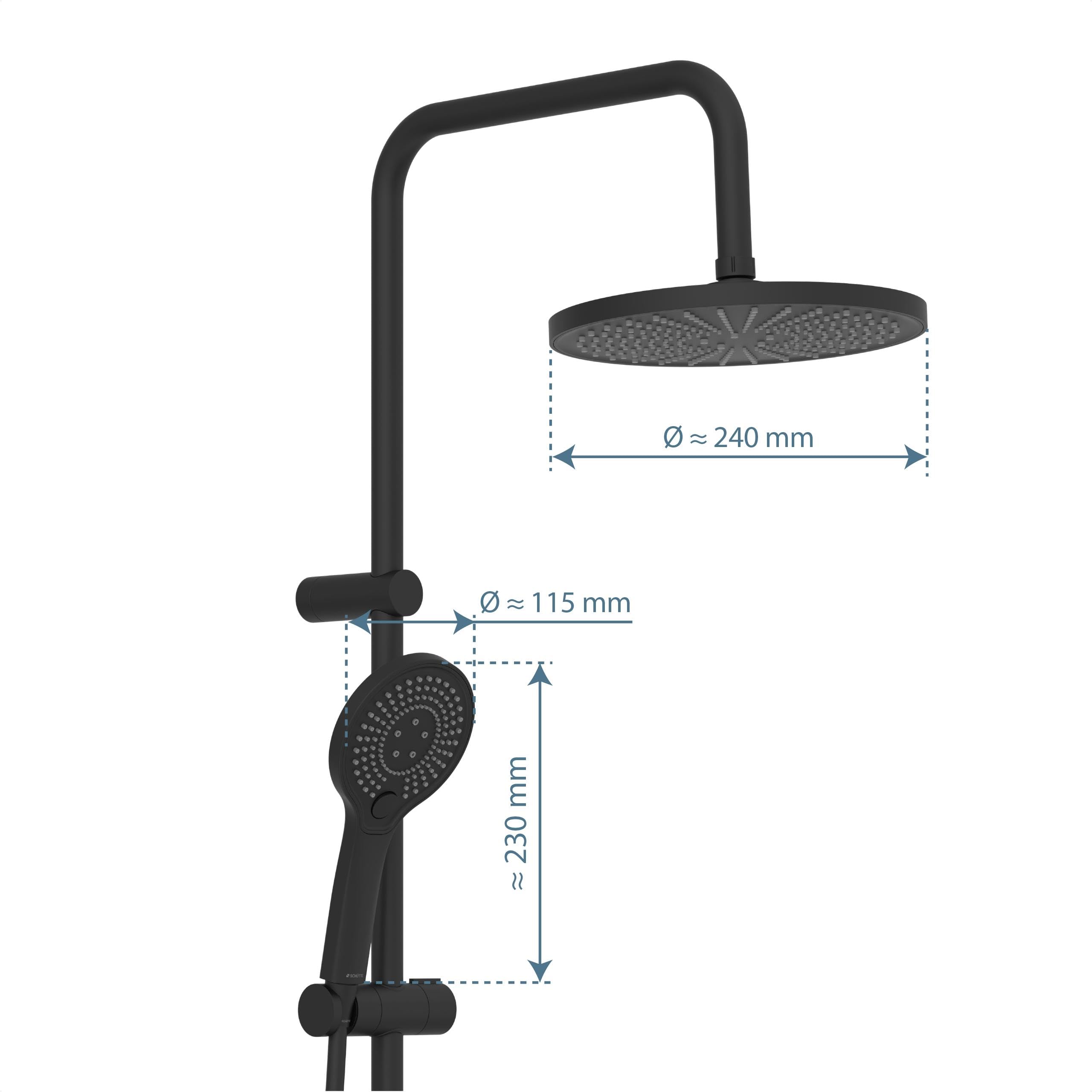 sch-tte-adria-60171-duschsystem-thermostat-regendusche-24-cm-schwarz image 6