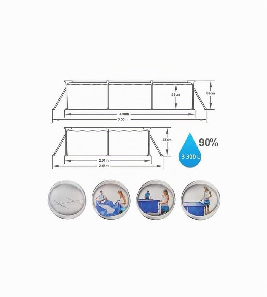 bestway-steel-pro-deluxe-splash-frame-pool-300x201x66-mit-pumpe image 5