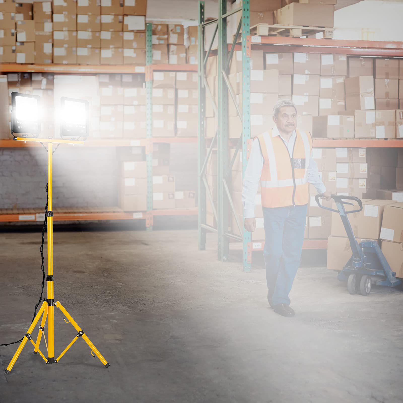 fivmen-led-baustrahler-2x100w-8500lm-mit-stativ-150-cm-kaltwei-ip66 image 8