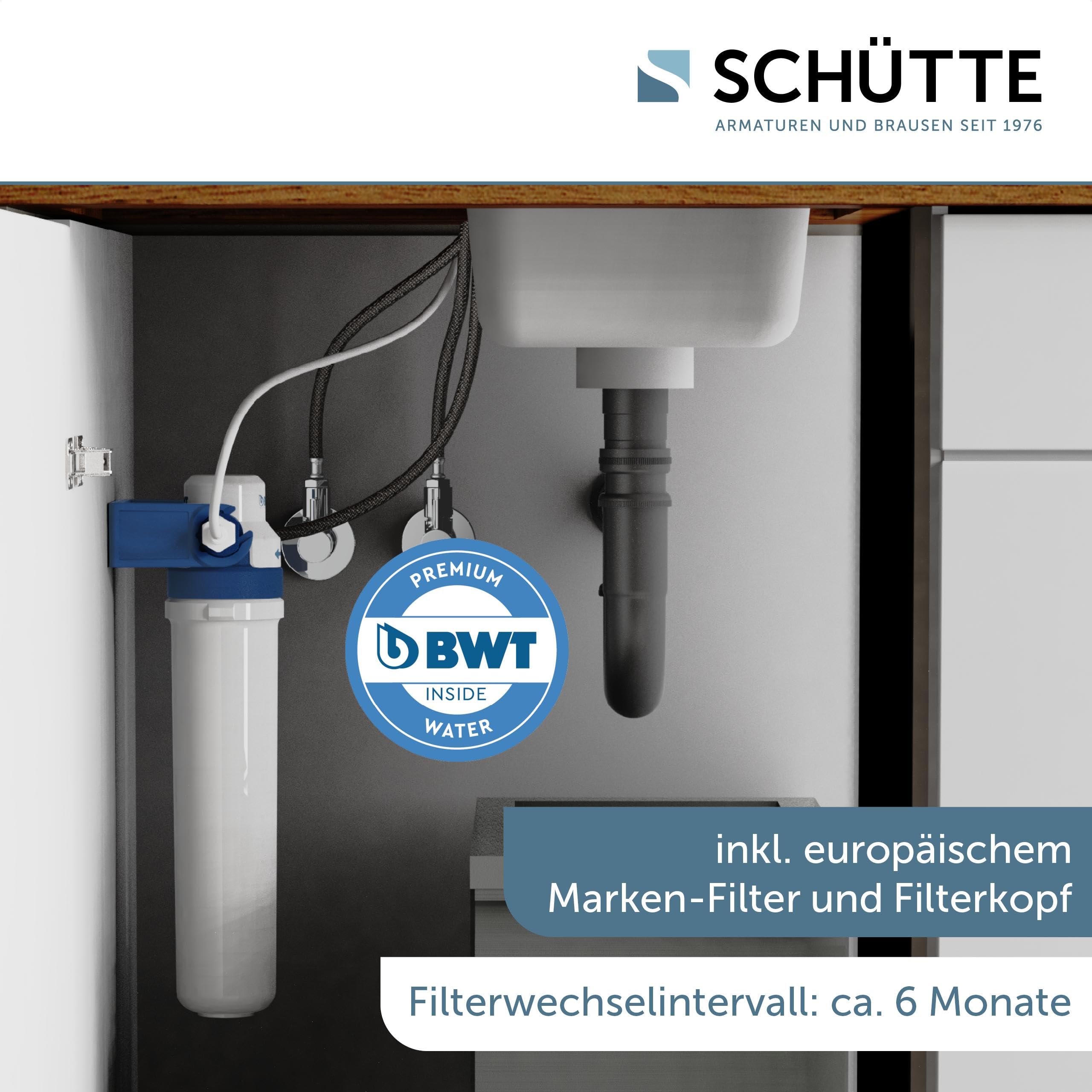 sch-tte-aquastar-pro-99805-3-wege-sp-ltischarmatur-mit-wasserfilter-edelstahlopt image 3