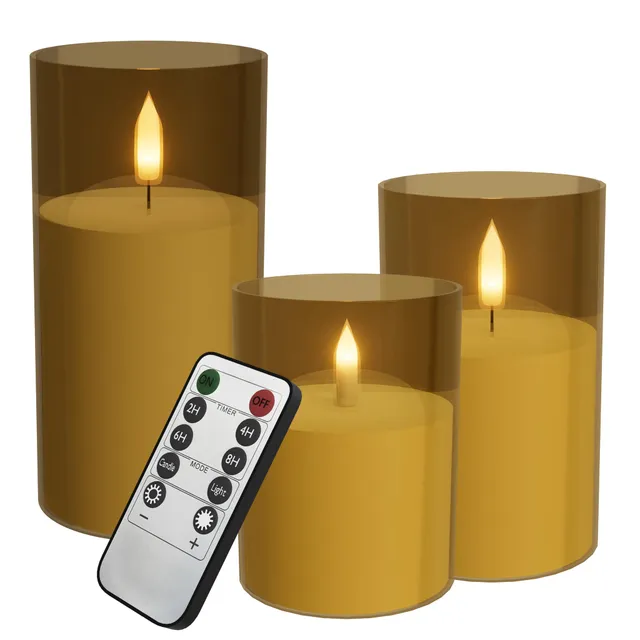 fivmen-led-kerzen-3er-set-gold-mit-timer-und-fernbedienung-stumpenkerzen-10-12-5 image 1