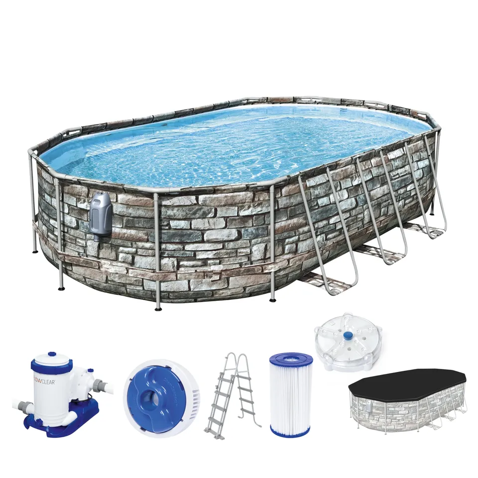 bestway-power-steel-comfort-jet-frame-pool-set-oval-610-x-366-x-122-cm-steinwand image 1