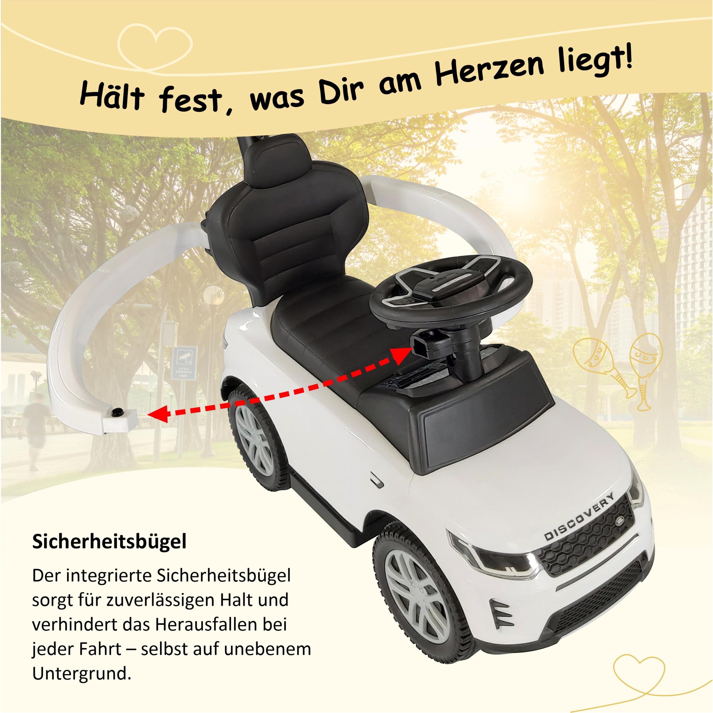 lemodo-land-rover-discovery-rutschauto-ab-1-jahr-wei-mit-schiebestange image 5