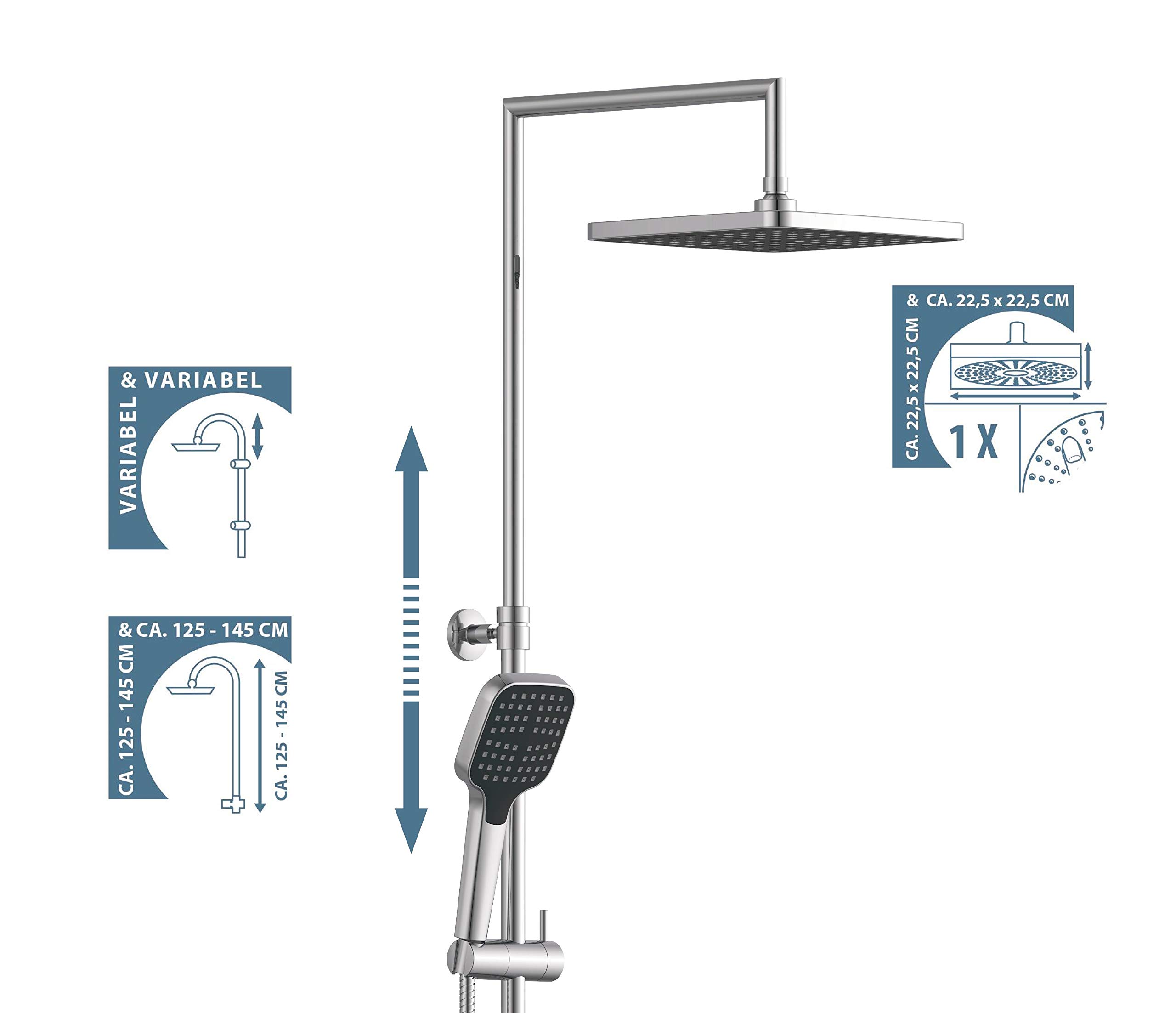 sch-tte-blueperl-duschsystem-ohne-armatur-22-5x22-5-cm-mit-ablage-chrom-schwarz image 5