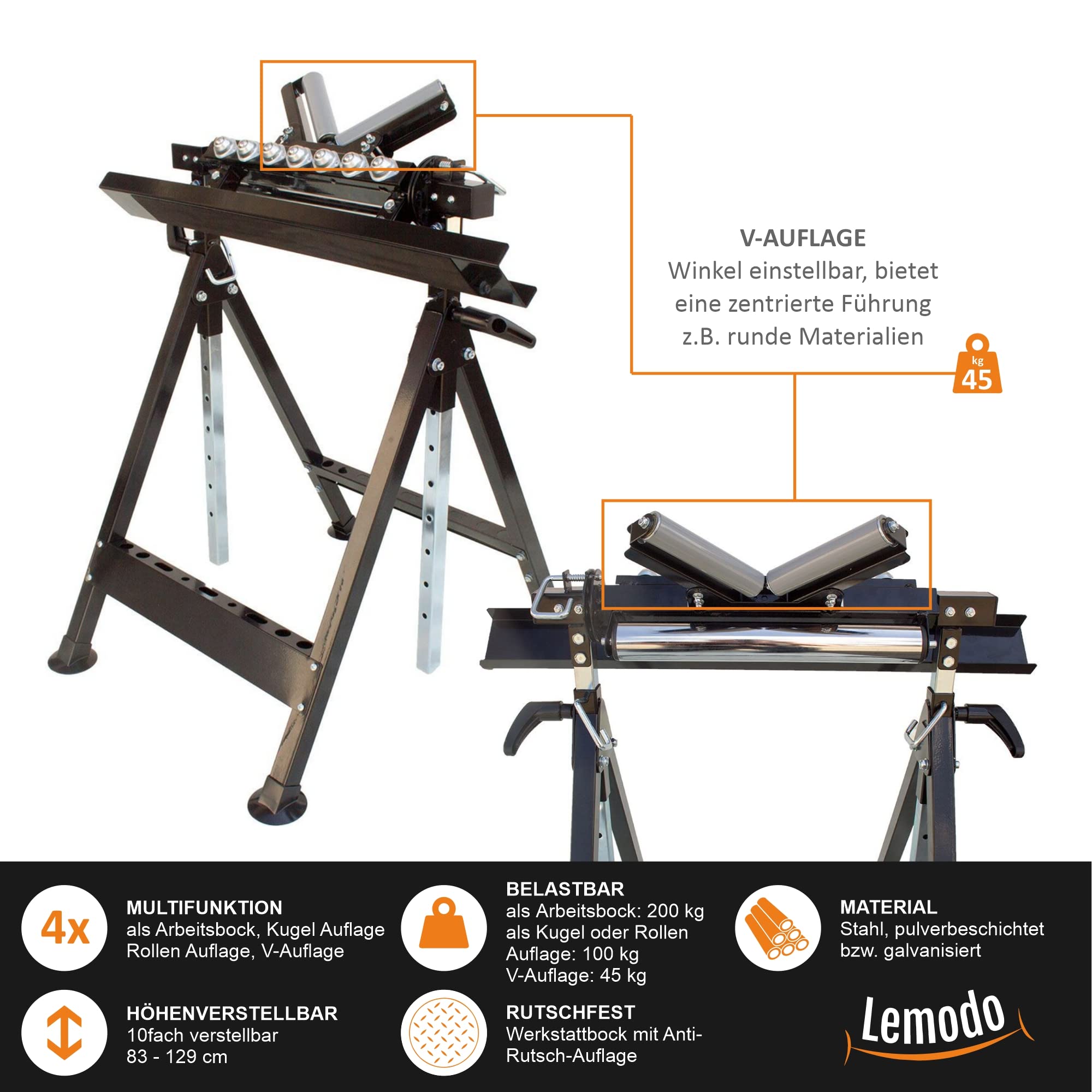 lemodo-multifunktions-arbeitsbock-4-in-1-bis-200-kg-83-129-cm-stahl image 7