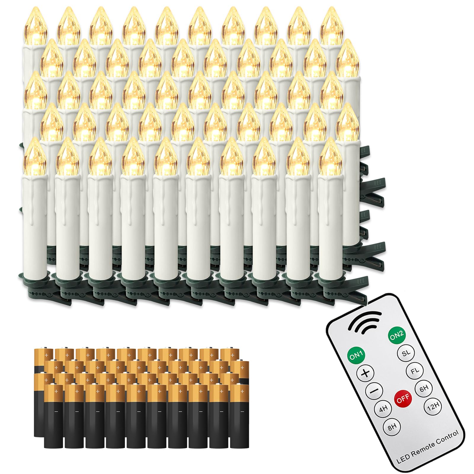 fivmen-led-kerzen-50-st-ck-flammenlos-warmwei-mit-fernbedienung image 1