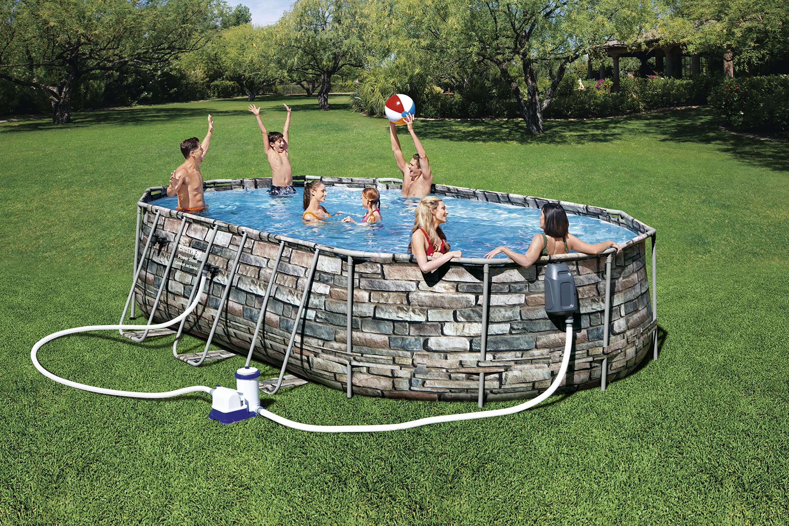 bestway-power-steel-comfort-jet-frame-pool-set-oval-610-x-366-x-122-cm-steinwand image 7