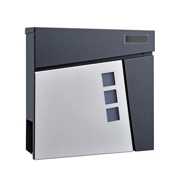 lemodo-2643-briefkasten-mit-zeitungsfach-verzinkt-din-a4-37x37x10-5-cm image 1
