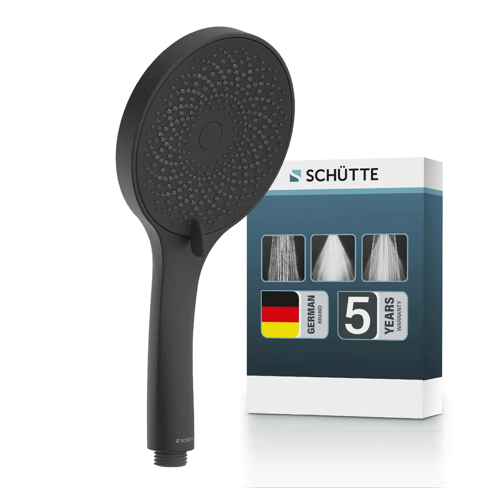 sch-tte-capri-handbrause-schwarz-mit-samtstrahl-und-3-strahlarten image 1