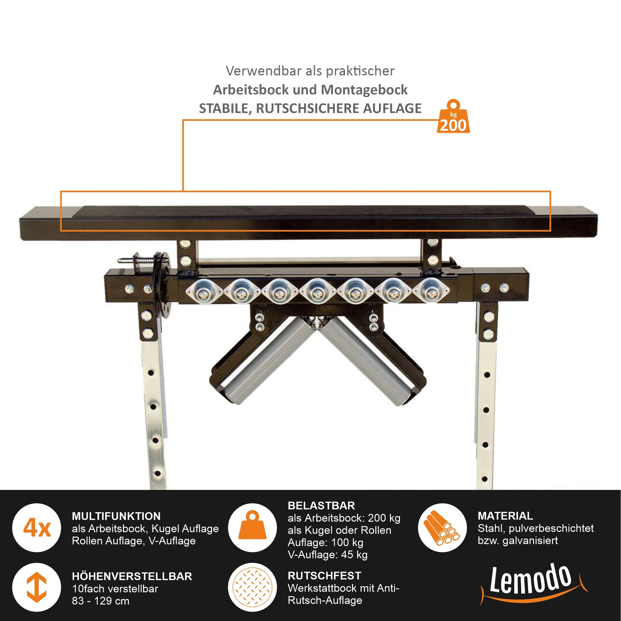 lemodo-multifunktions-arbeitsbock-4-in-1-bis-200-kg-83-129-cm-stahl image 4