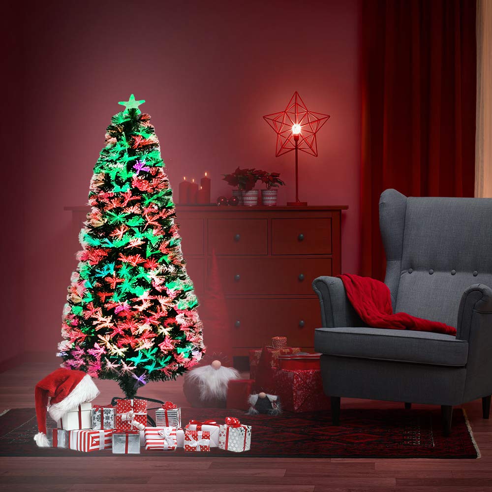 fivmen-k-nstlicher-weihnachtsbaum-240-cm-mit-glasfaser-farbwechsel-und-metallst- image 8