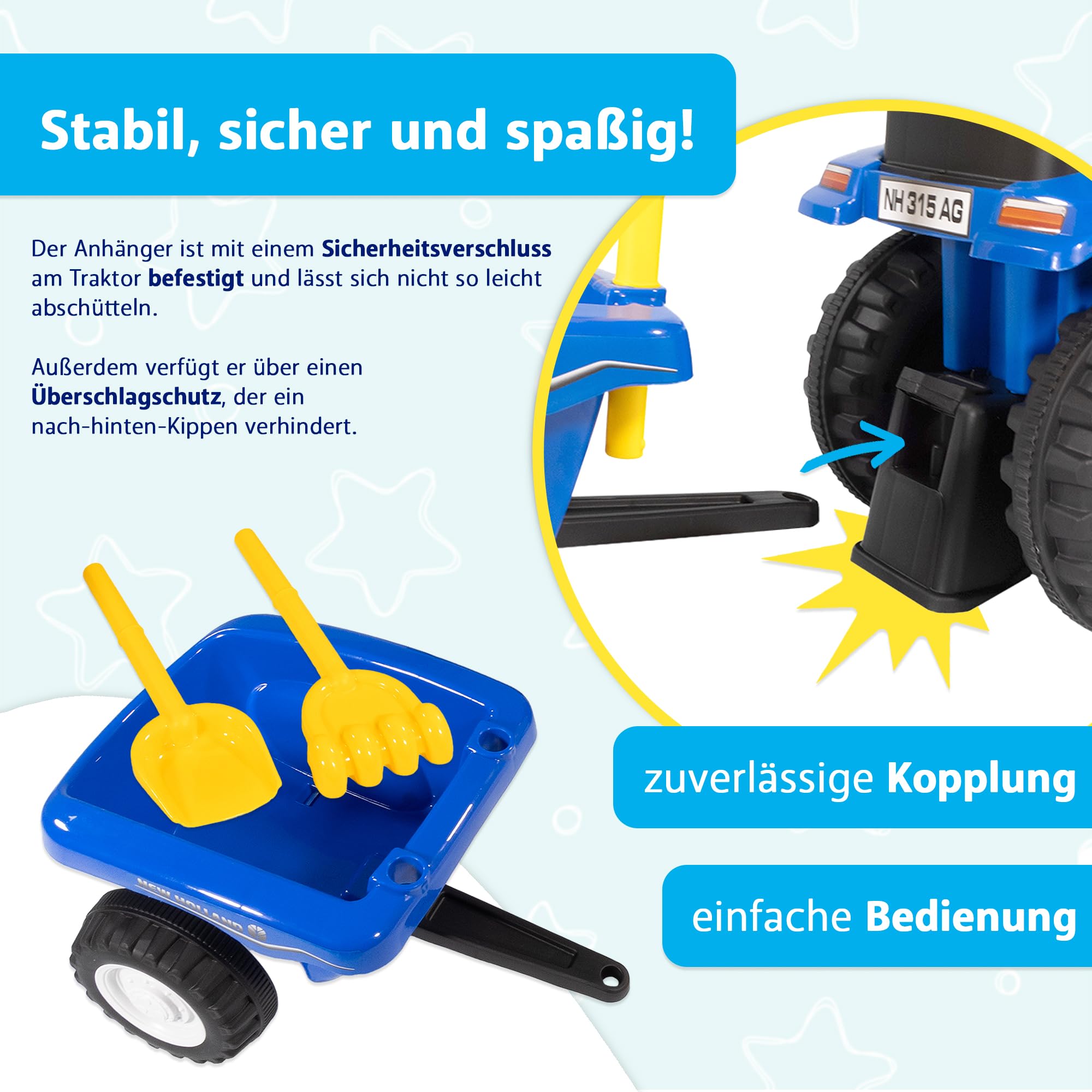 lemodo-new-holland-kindertraktor-rutschauto-mit-anh-nger-ab-1-jahr image 6