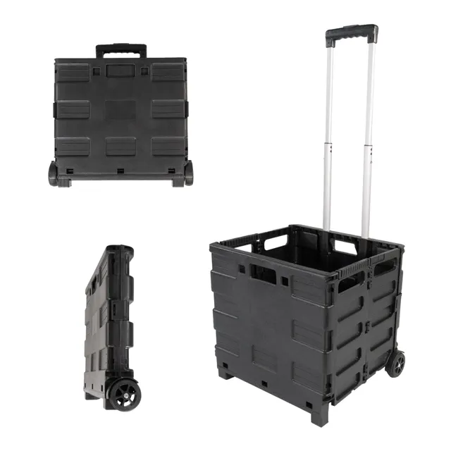 lemodo-einkaufstrolley-klappbar-35-kg-schwarz-mit-r-dern image 1