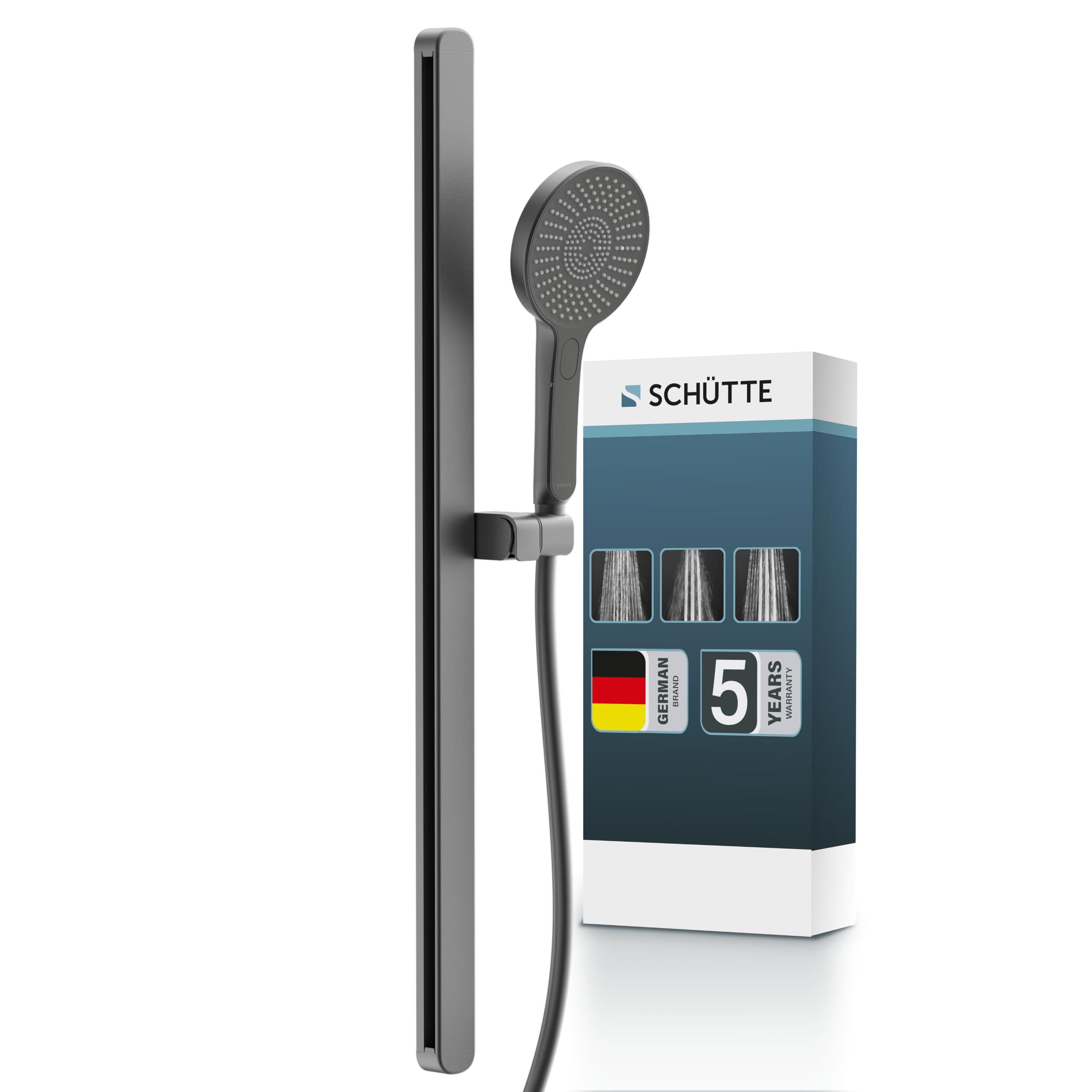 sch-tte-karibik-64202-duschstange-78-5-cm-mit-handbrause-3-strahlig-graphit image 1